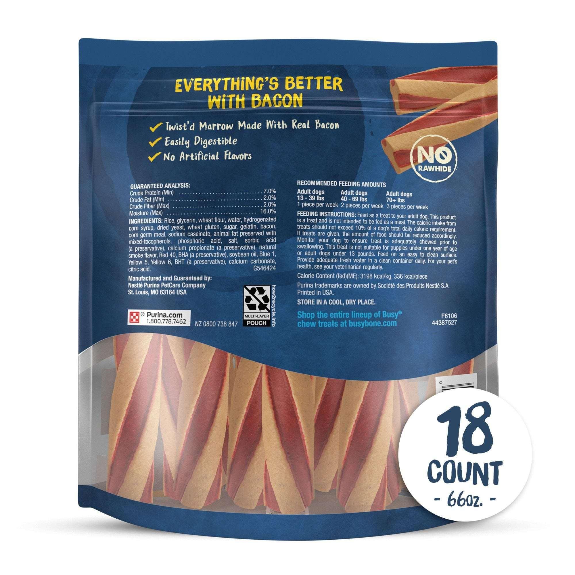 Purina Busy with Beggin’ Twist’d Adult Dog Chew Bone Treats - 18 ct. Pouch - Image 4