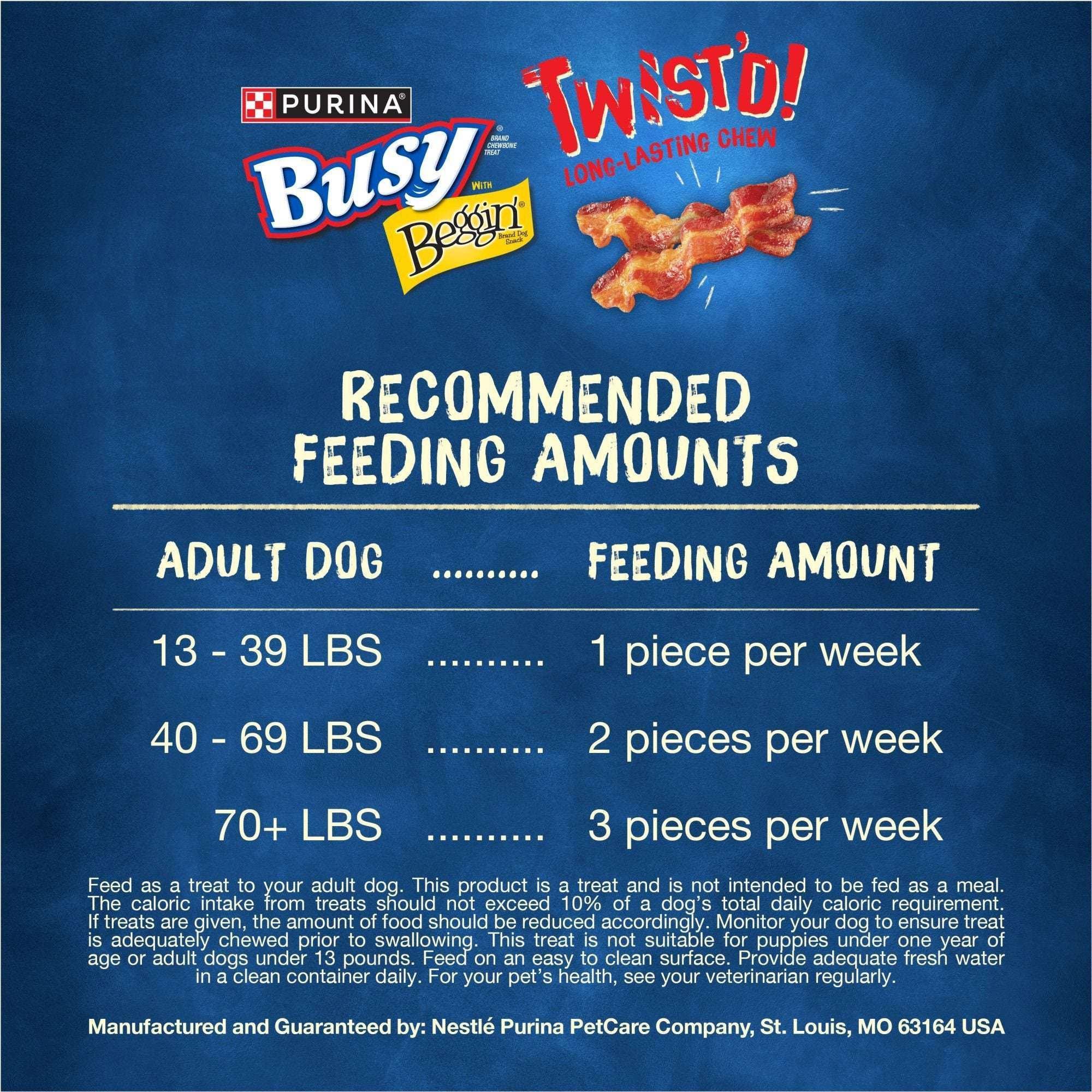 Purina Busy with Beggin’ Twist’d Adult Dog Chew Bone Treats - 18 ct. Pouch - Image 7