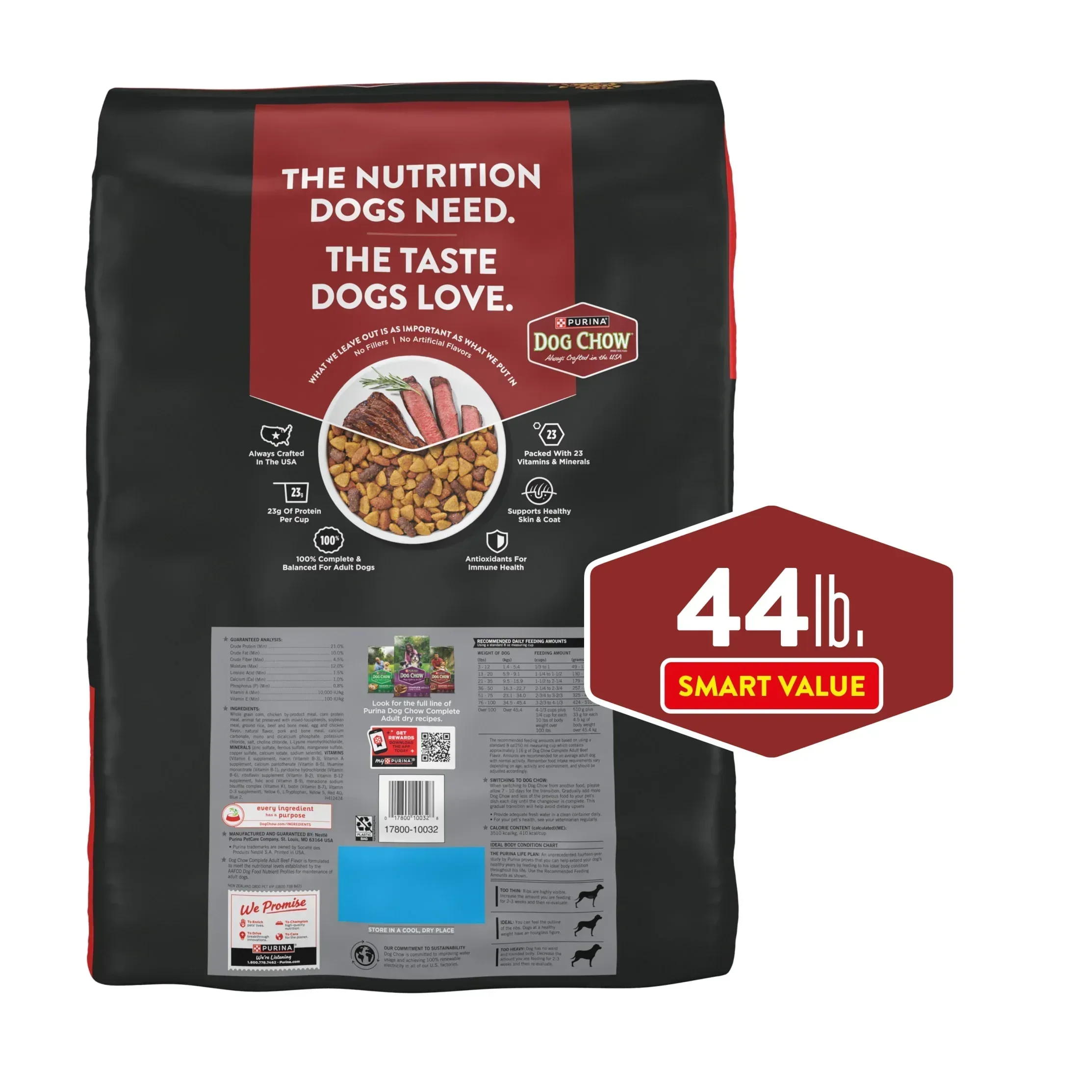 Purina Dog Chow Complete Adult Dry Dog Food, High Protein Real Beef - Image 15