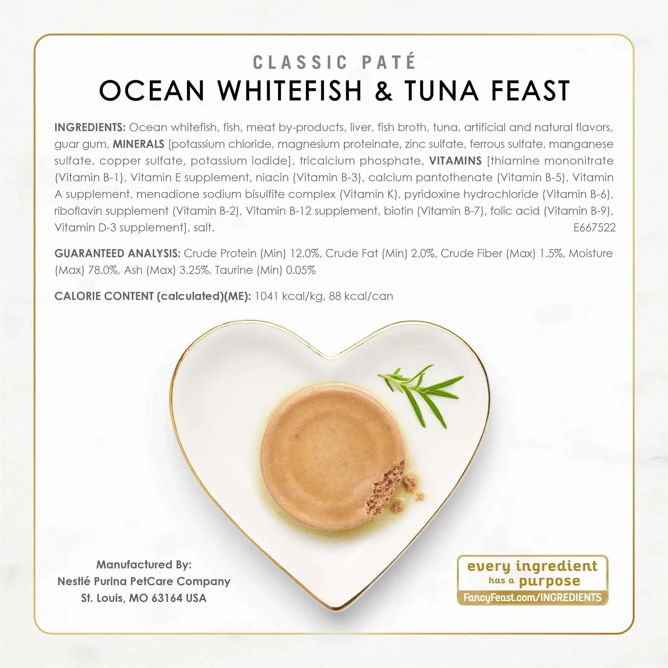 Purina Fancy Feast Classic Pate, Wet Cat Food, Seafood, 3 oz Cans (30 Pack) - Image 4