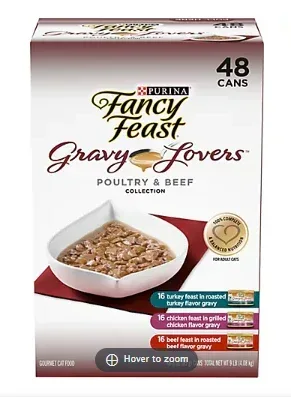 Purina Fancy Feast Gravy Lovers Poultry & Beef Variety Pack, 48 ct.