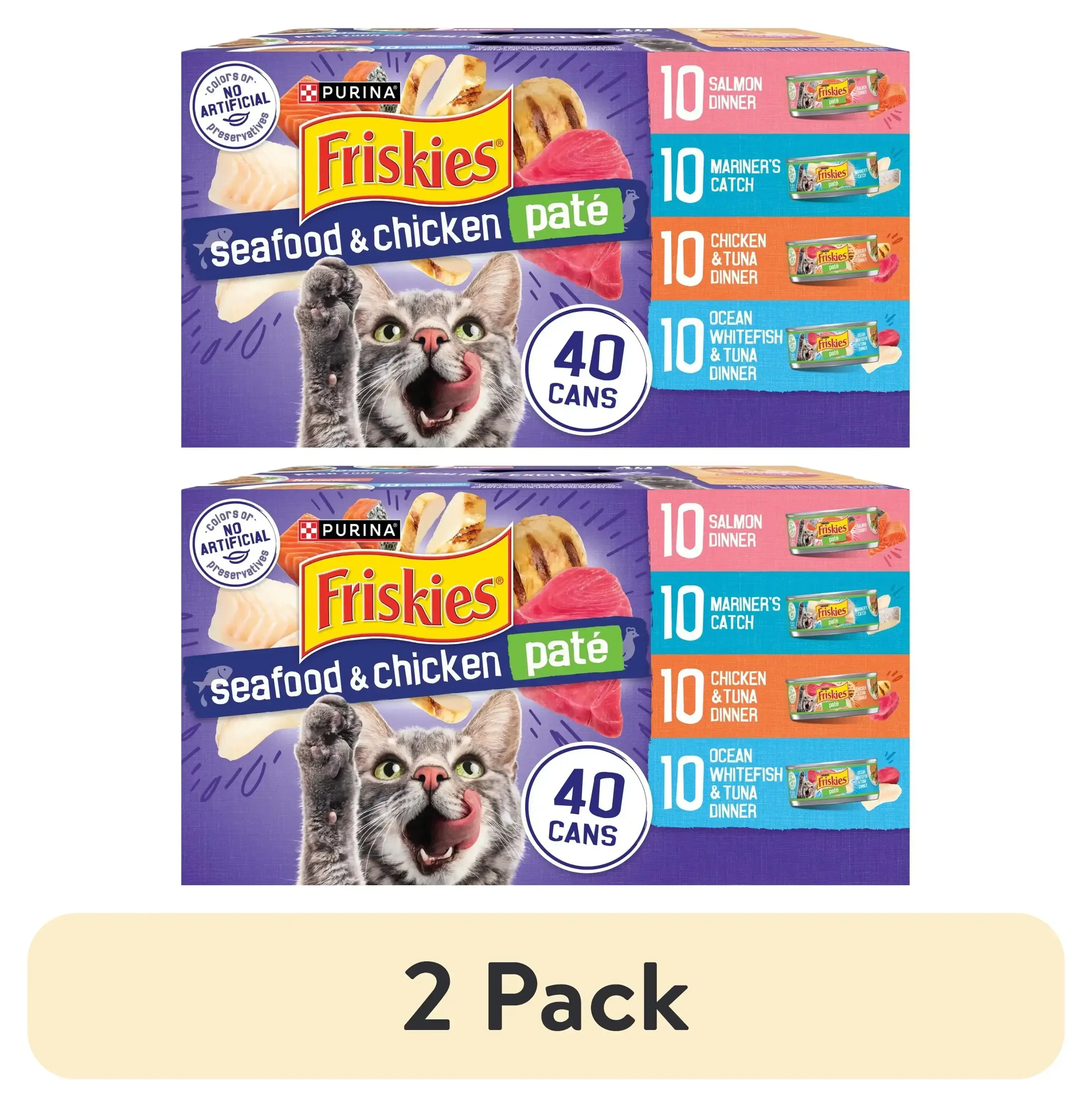 Purina Friskies Pate, Soft Seafood and Chicken Variety Pack, Wet Cat Food, 5.5 oz Cans - Image 17