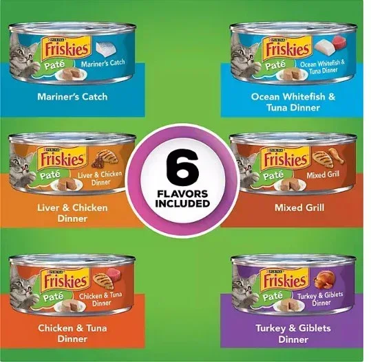 Purina Friskies Pate Wet Cat Food, Variety Pack (5.5 oz., 60 ct.) - Image 2