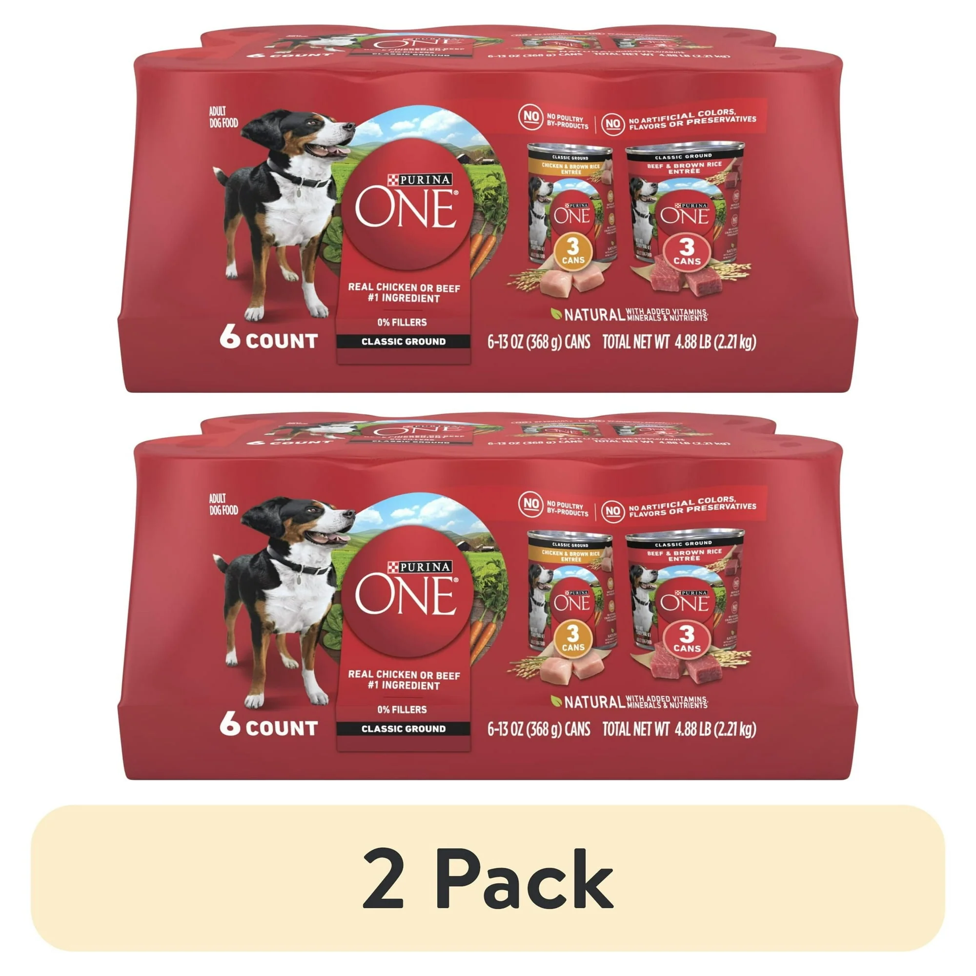 Purina ONE Natural Wet Dog Food, High Protein Soft Variety Pack, 13 oz Cans () - Image 12