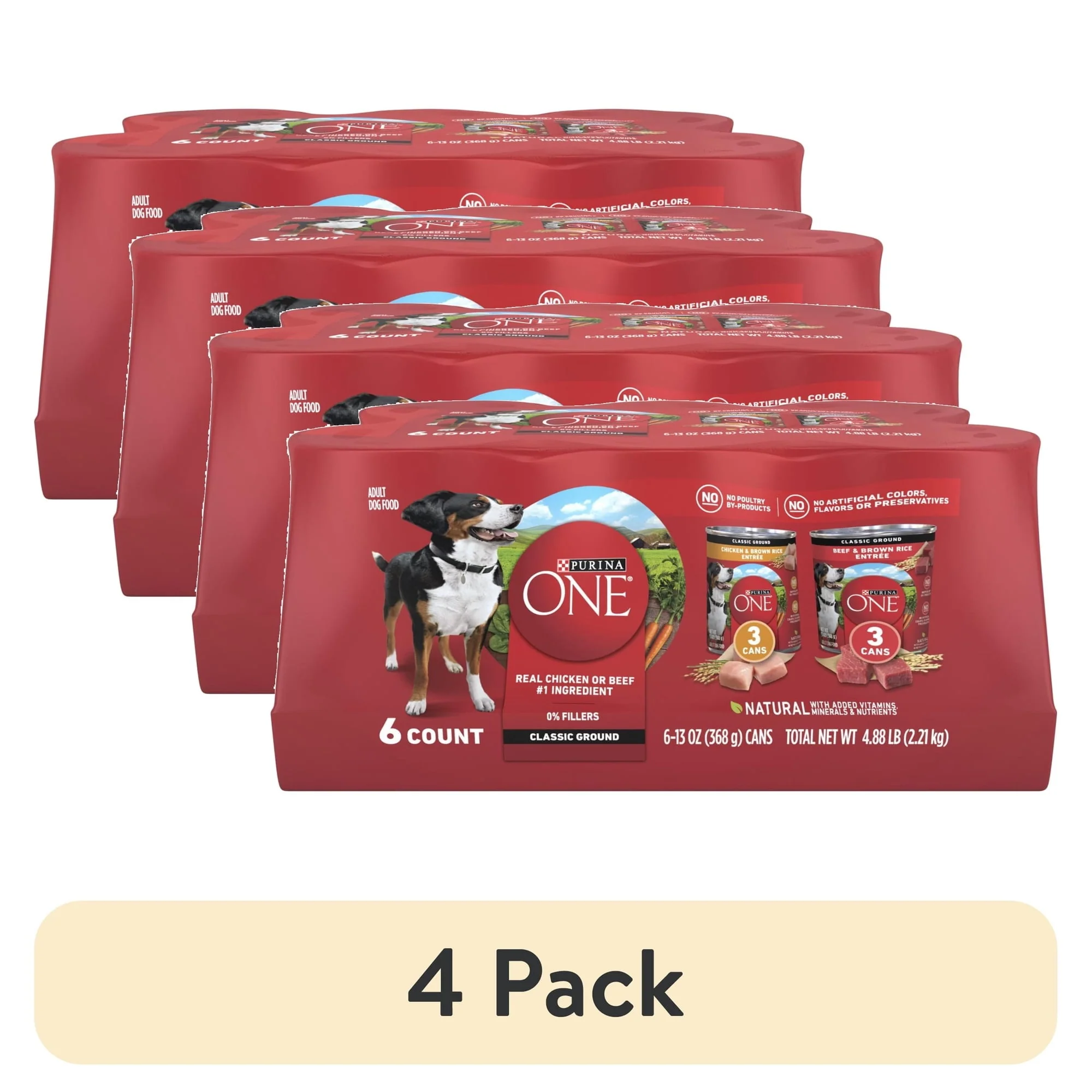 Purina ONE Natural Wet Dog Food, High Protein Soft Variety Pack, 13 oz Cans () - Image 13