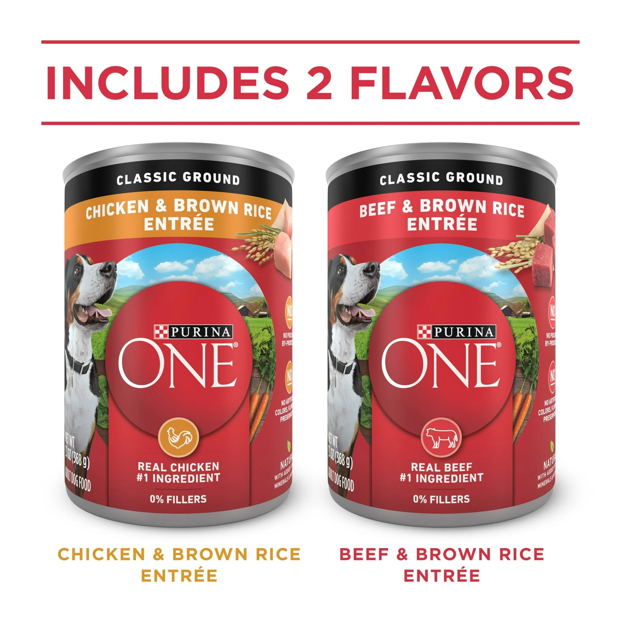 Purina ONE Natural Wet Dog Food, High Protein Soft Variety Pack, 13 oz Cans () - Image 4