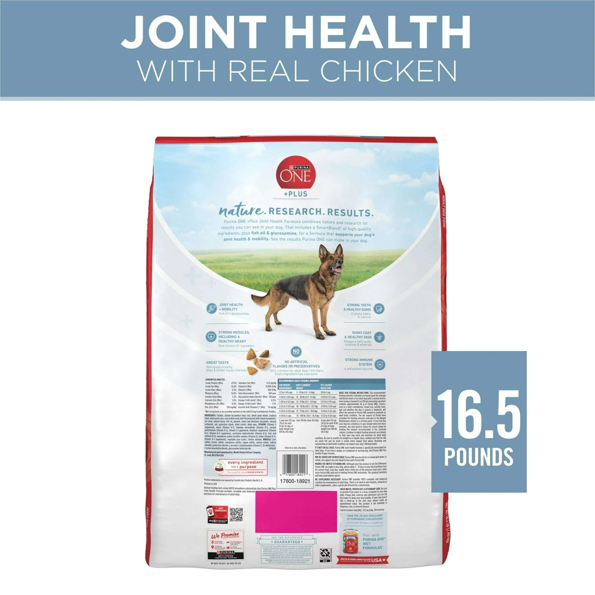 Purina One Plus Dry Dog Food Joint & Mobility Health, High Protein Chicken & Rice - Image 4