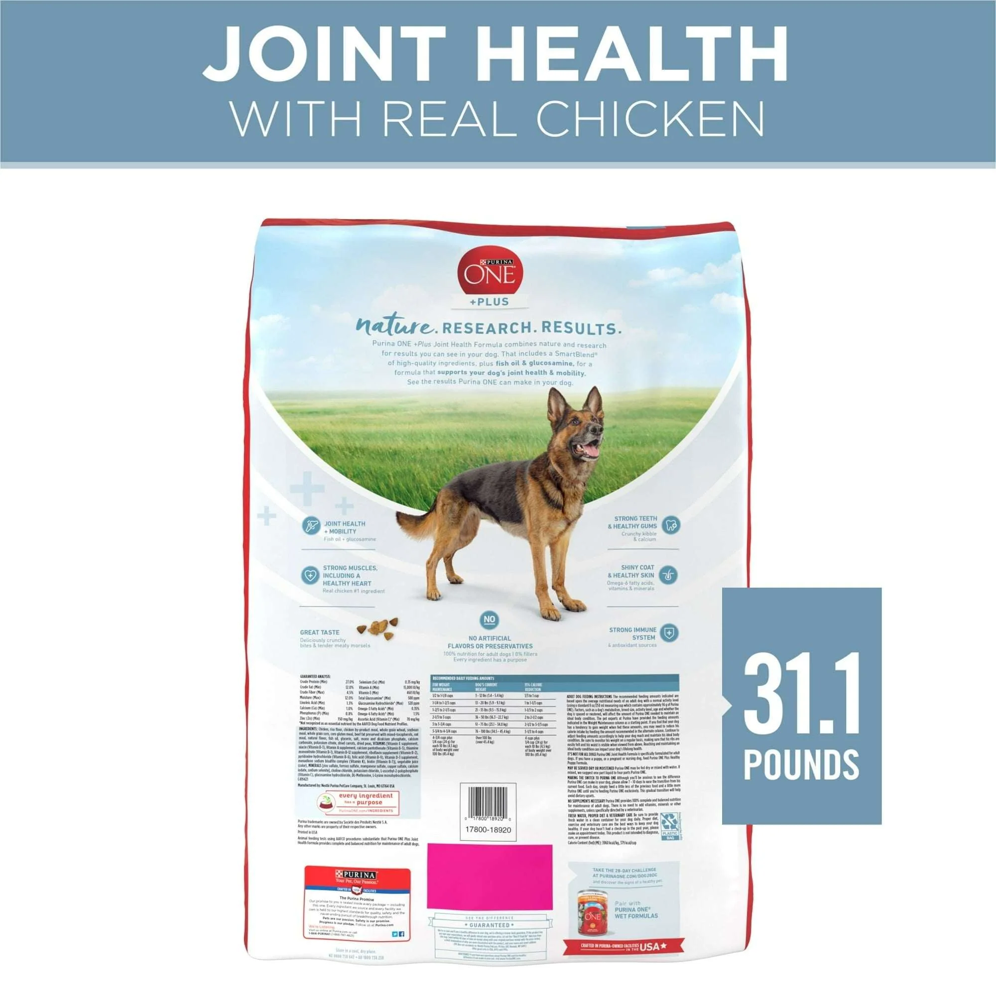 Purina One Plus Dry Dog Food Joint & Mobility Health, High Protein Chicken & Rice - Image 9