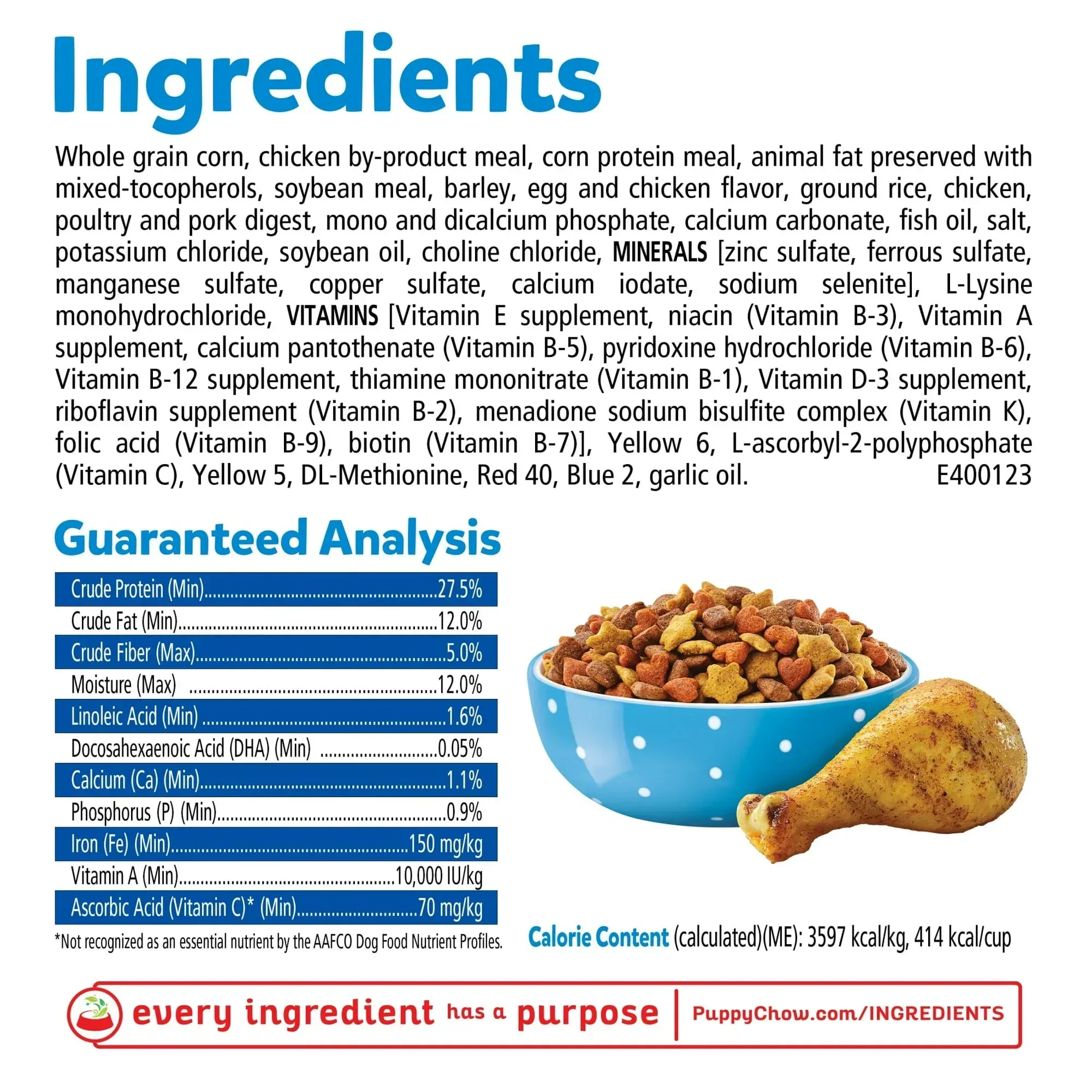 Purina Puppy Chow Complete Dry Dog Food, High Protein Farm-Raised Chicken & Rice - Image 12
