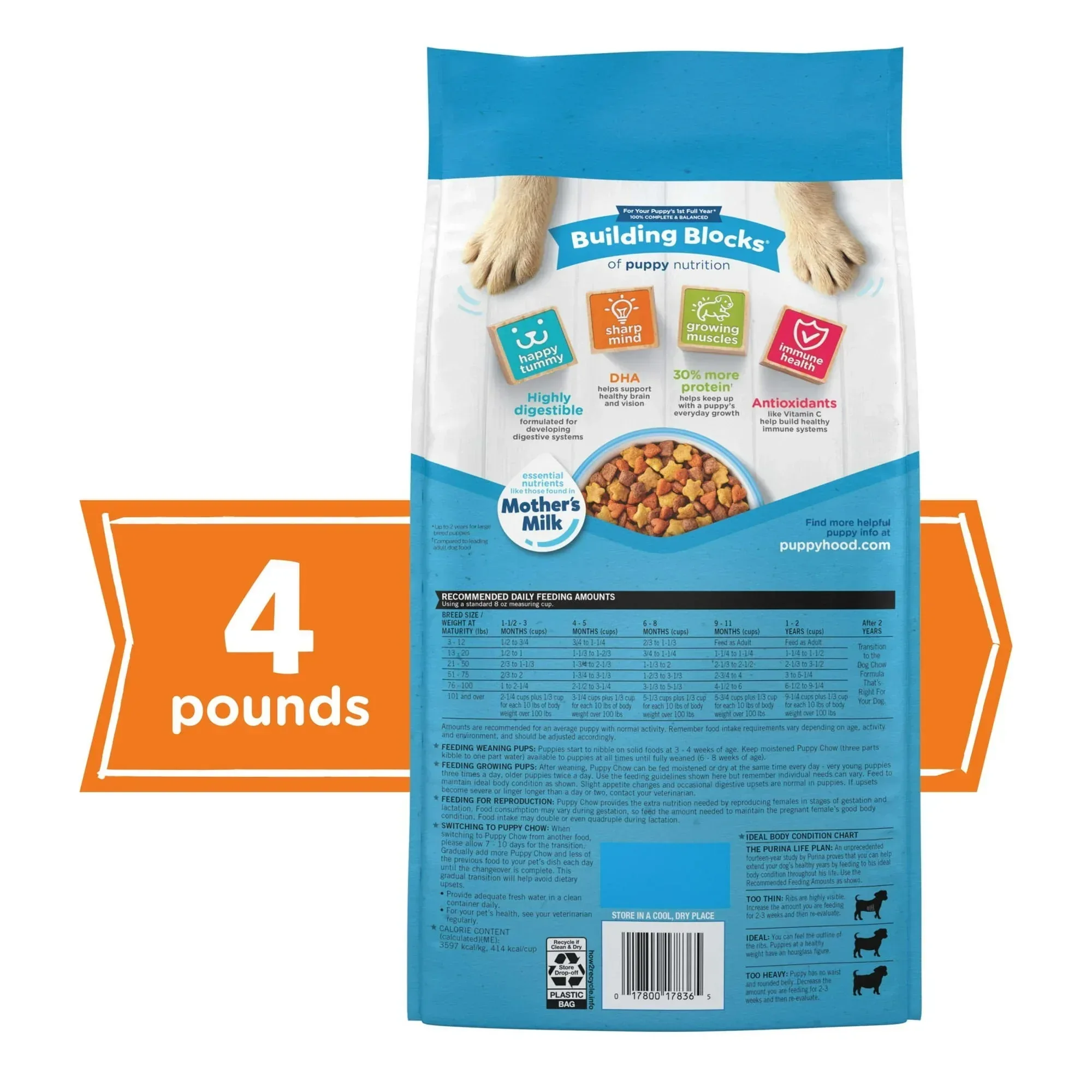 Purina Puppy Chow Complete Dry Dog Food, High Protein Farm-Raised Chicken & Rice - Image 5