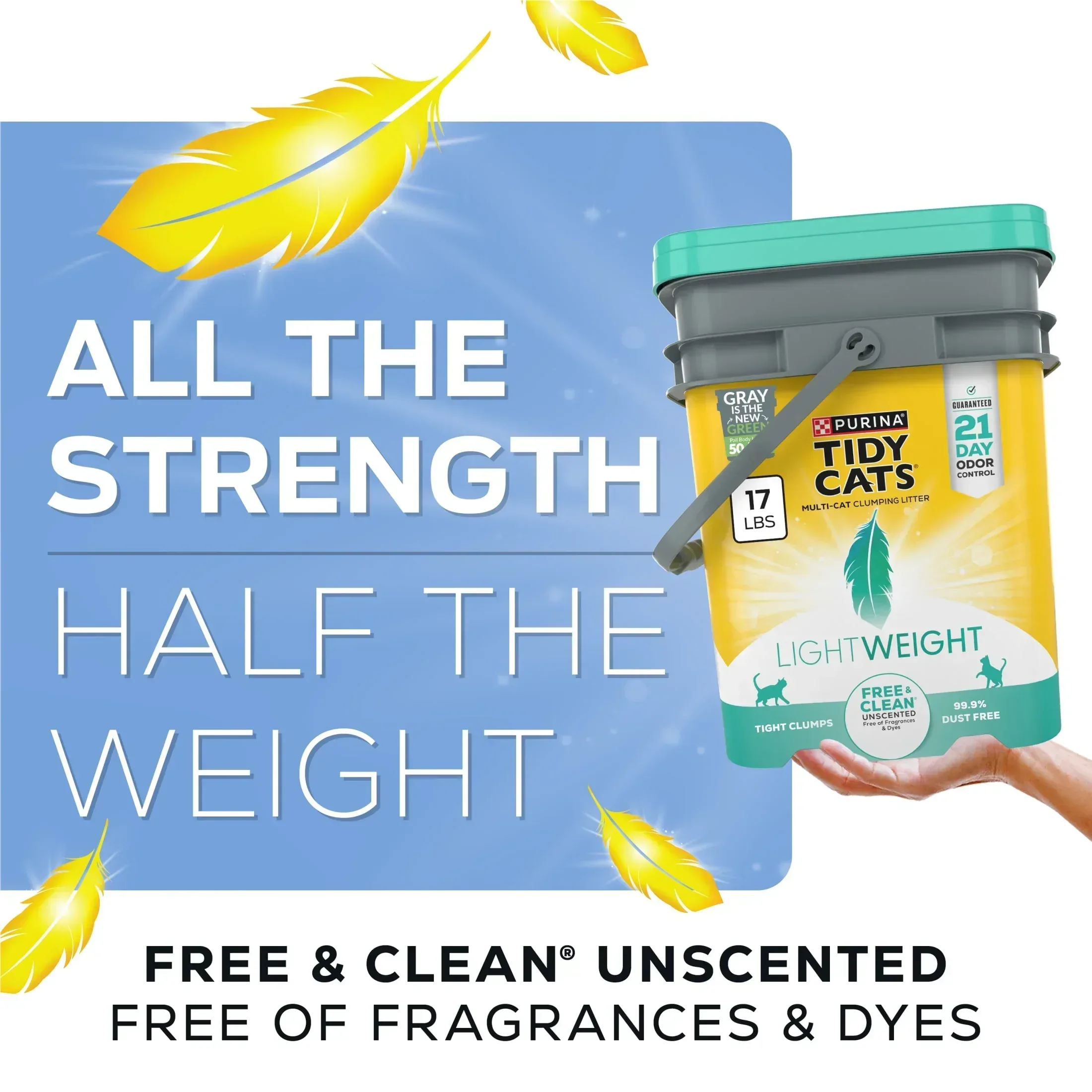 Purina Tidy Cats LightWeight Free and Clean Unscented Clumping Cat Litter - Image 2