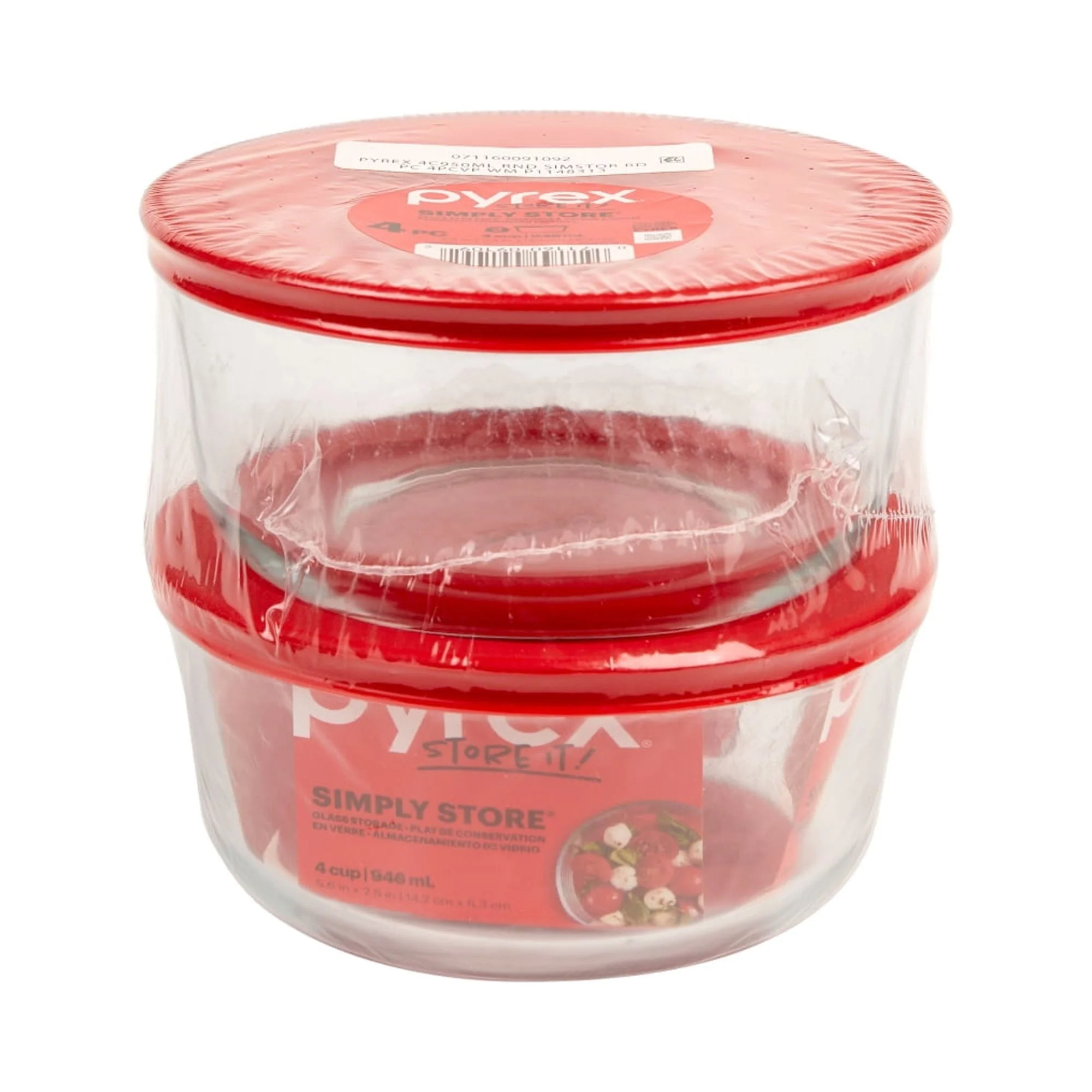 Pyrex Simply Store 4C Glass Food Storage and Baking Container, Set of 2 with Lids - Image 2