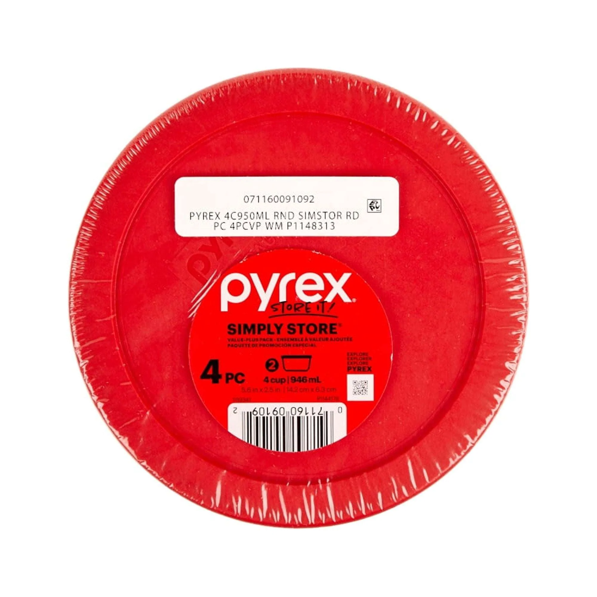 Pyrex Simply Store 4C Glass Food Storage and Baking Container, Set of 2 with Lids - Image 3