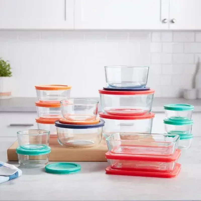 Pyrex Simply Store Glass Food Storage Containers, 30-Piece Set - Image 2