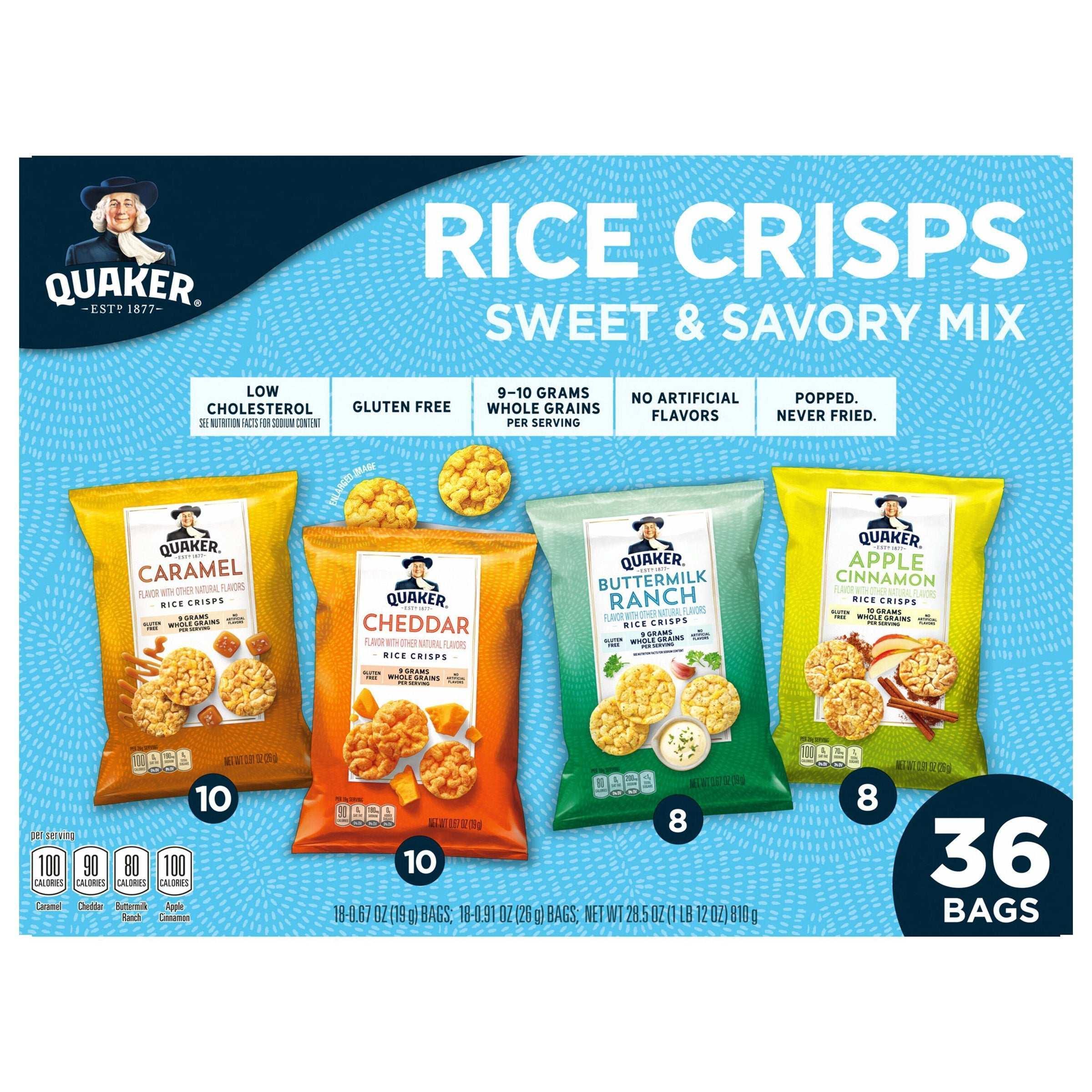 Quaker Rice Crisps, Variety Pack, 36-count - Image 2