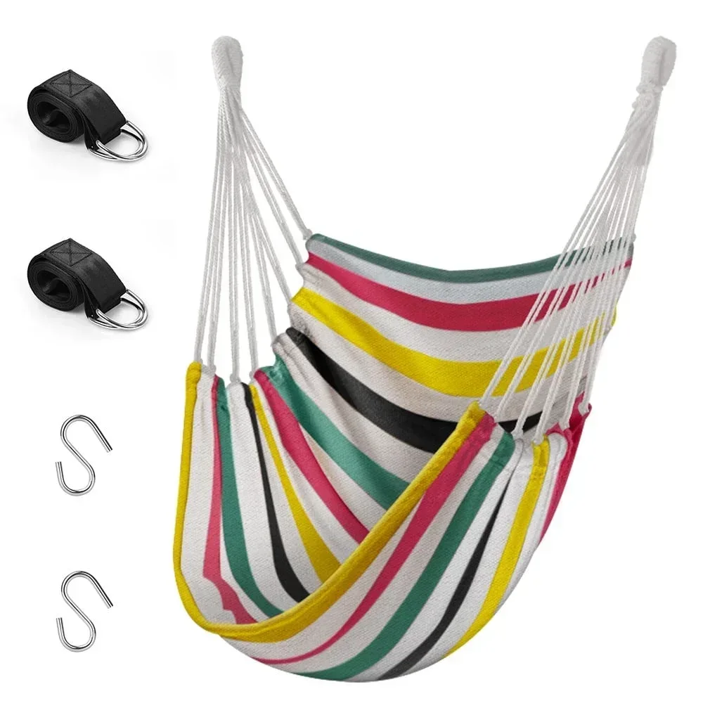 QUANFENG QF Hanging Hammock Chair Patio Indoor and Outdoor Hammock Swing Support 330 lbs - Image 10
