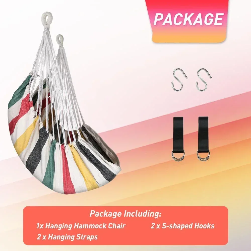 QUANFENG QF Hanging Hammock Chair Patio Indoor and Outdoor Hammock Swing Support 330 lbs - Image 11