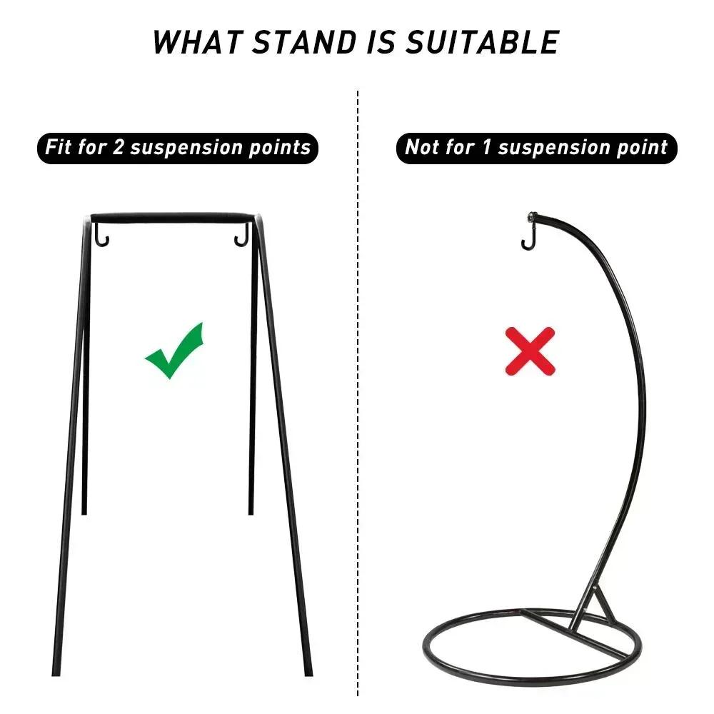 QUANFENG QF Hanging Hammock Chair Patio Indoor and Outdoor Hammock Swing Support 330 lbs - Image 14