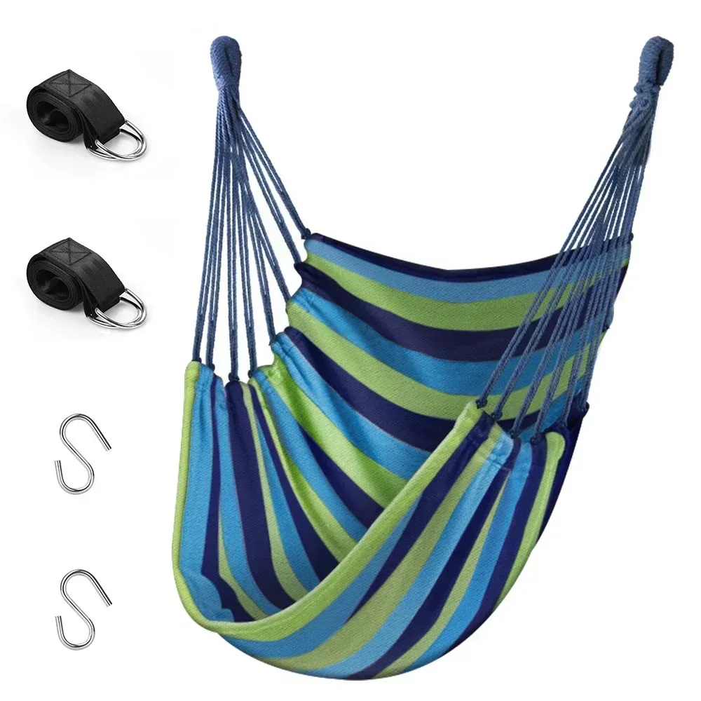 QUANFENG QF Hanging Hammock Chair Patio Indoor and Outdoor Hammock Swing Support 330 lbs - Image 17