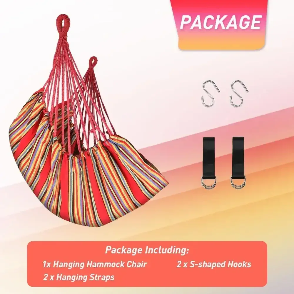 QUANFENG QF Hanging Hammock Chair Patio Indoor and Outdoor Hammock Swing Support 330 lbs - Image 2