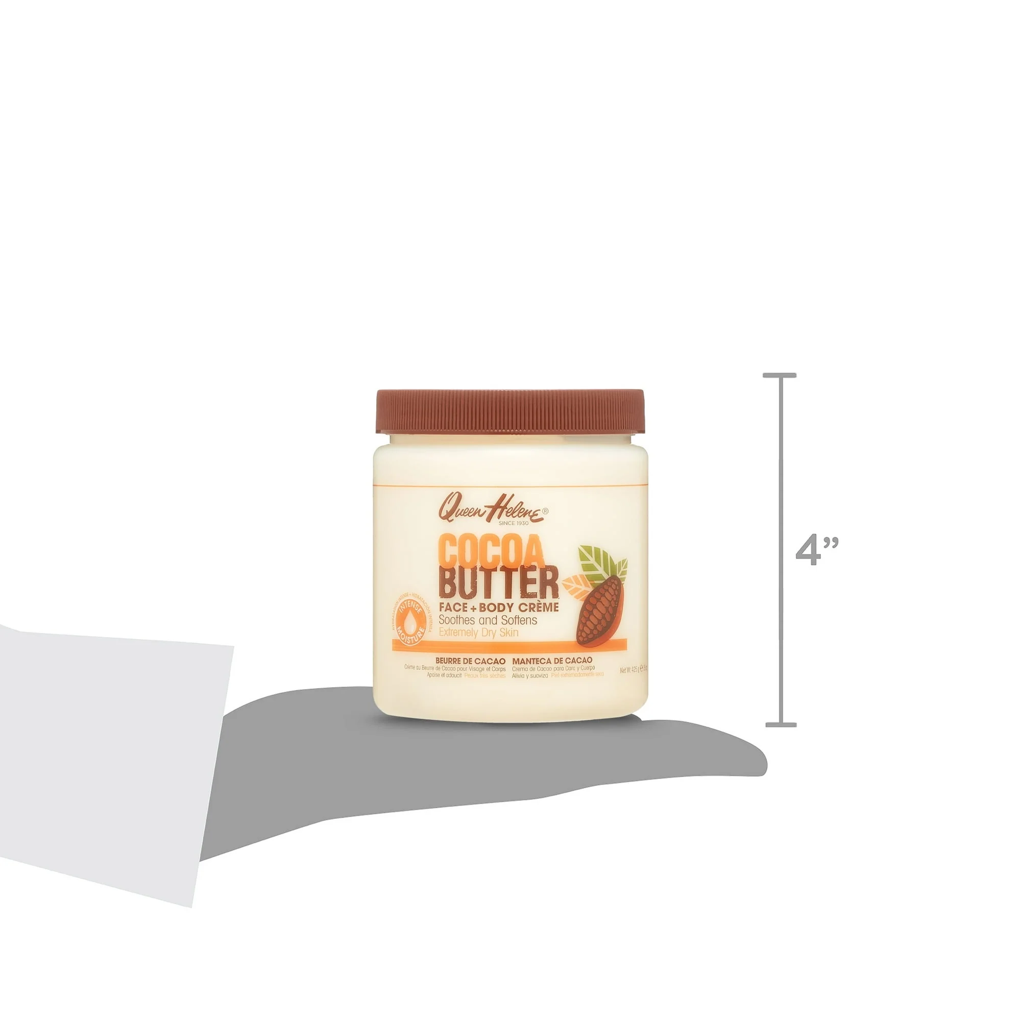 Queen Helene Cocoa Butter Crème Face & Body Lotion for Dry Skin, 15 oz - Image 5