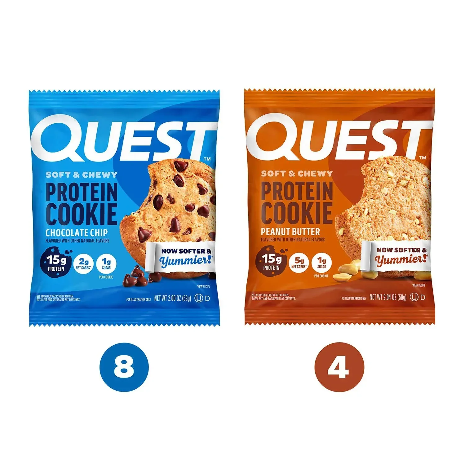 Quest Soft & Chewy 15g Protein Cookie, Variety Pack, 12 ct. - Image 2