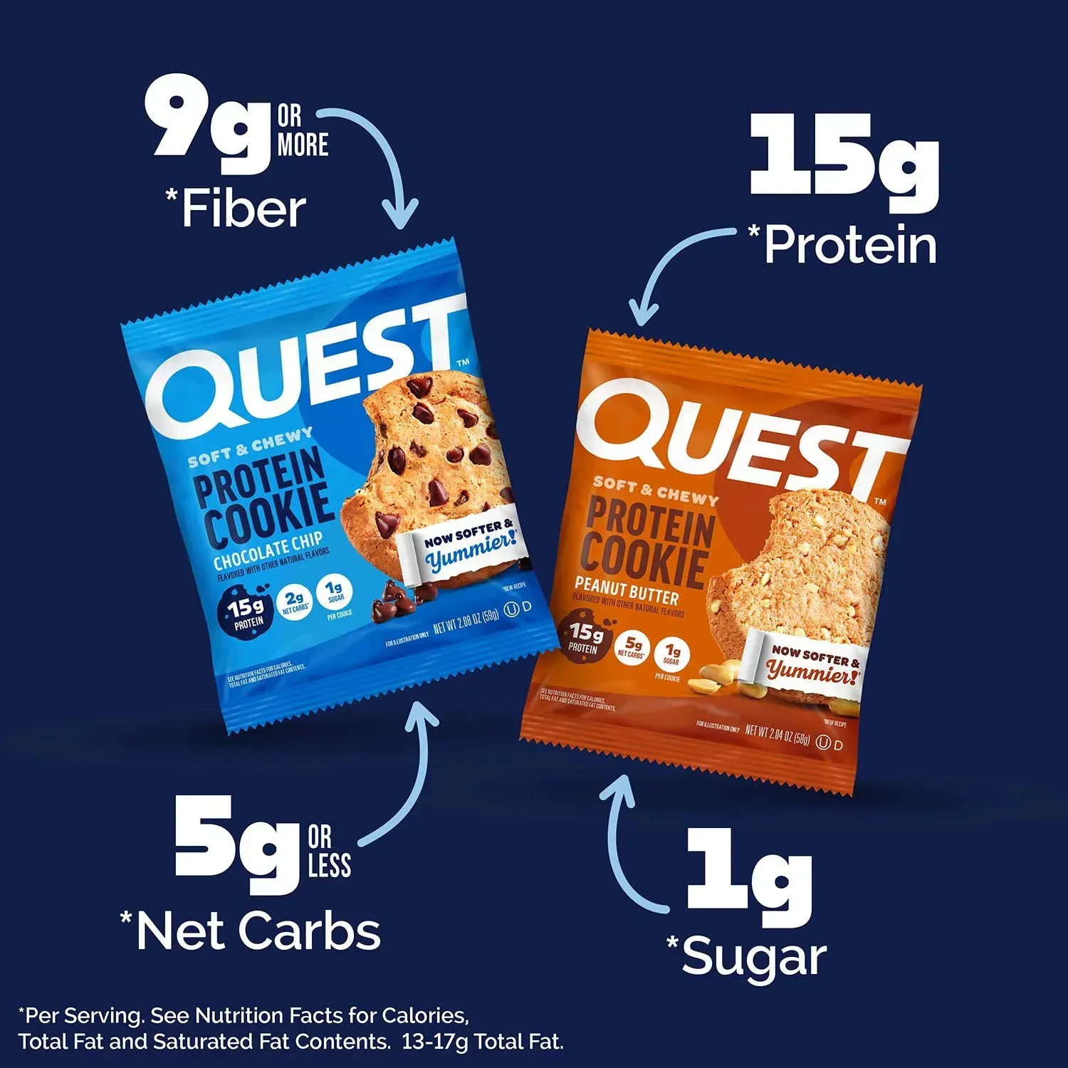 Quest Soft & Chewy 15g Protein Cookie, Variety Pack, 12 ct. - Image 3