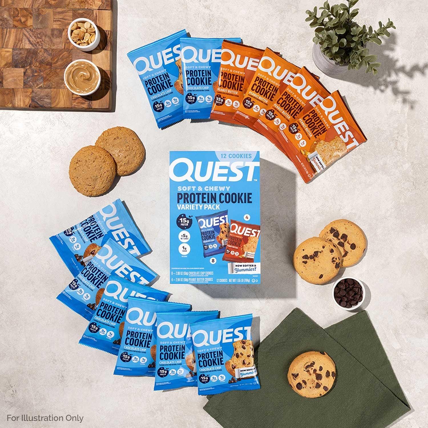 Quest Soft & Chewy 15g Protein Cookie, Variety Pack, 12 ct. - Image 6