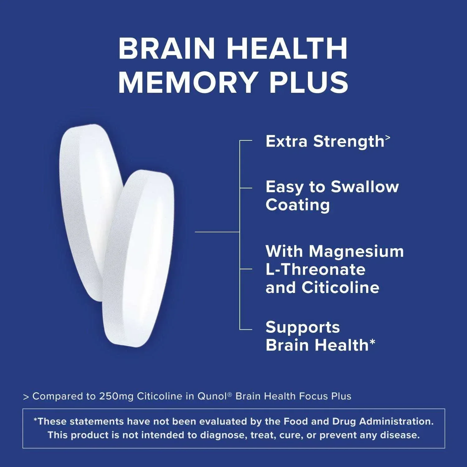 Qunol Brain Health Magnesium L-Threonate Tablets, 90 ct. - Image 2
