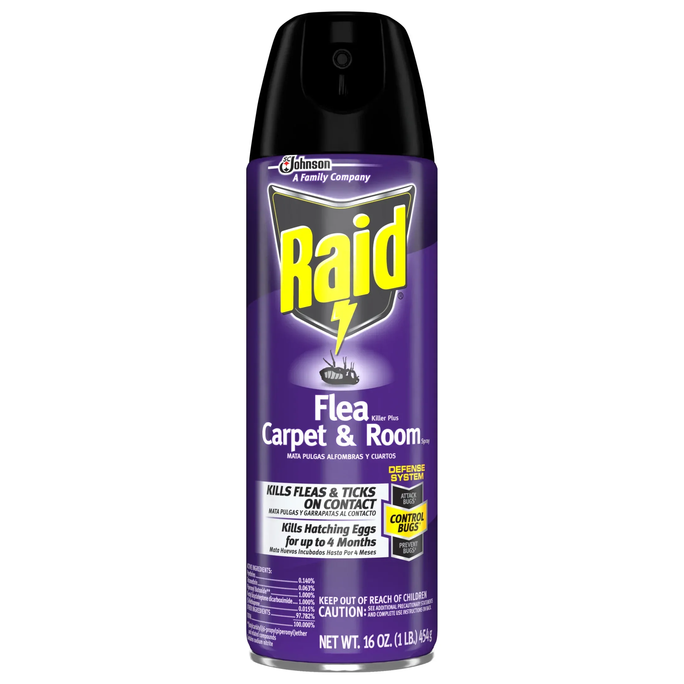 Raid Flea Killer Plus Carpet & Room Spray, Bug Spray Kills Fleas & Flea Eggs, 16 oz - Image 10