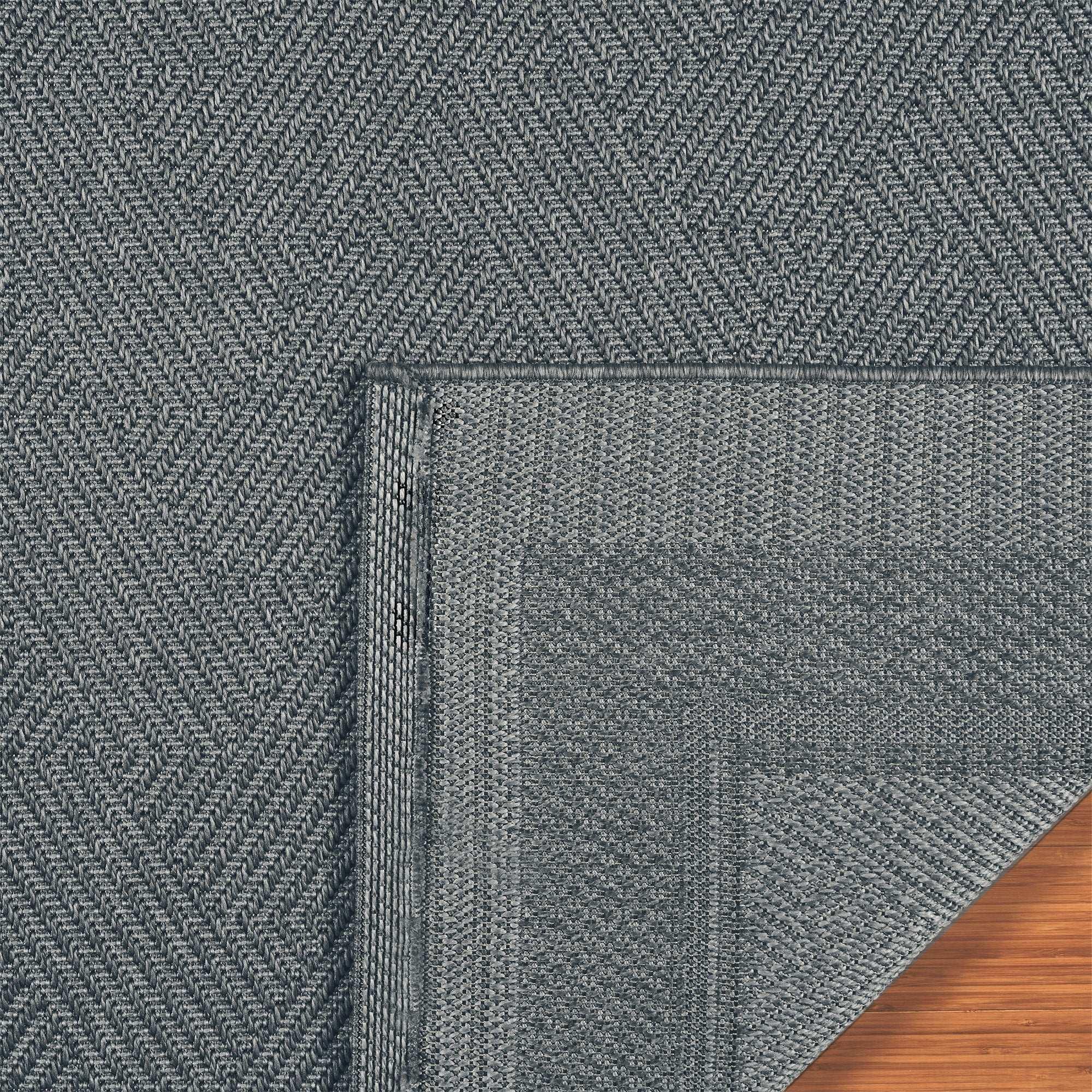 Ravenna Indoor/Outdoor Rug, Geo Border Silver - Image 4
