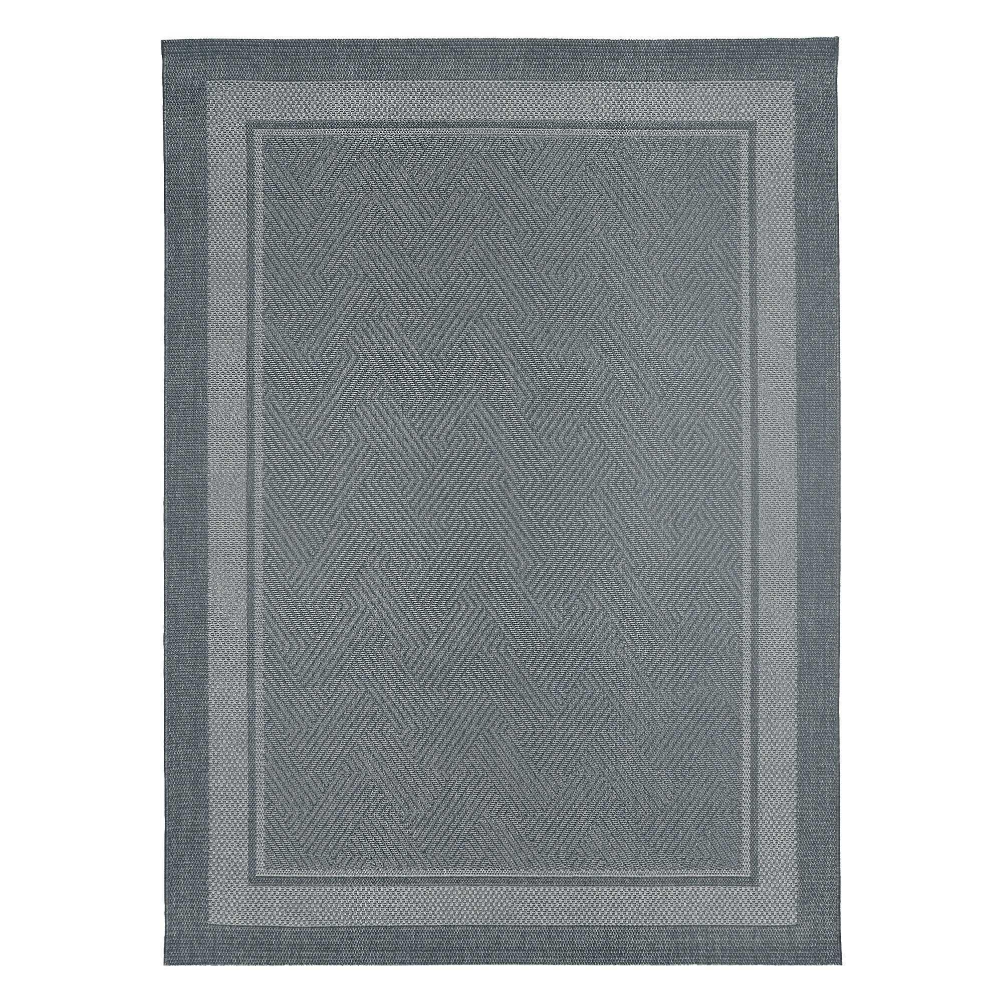 Ravenna Indoor/Outdoor Rug, Geo Border Silver - Image 5