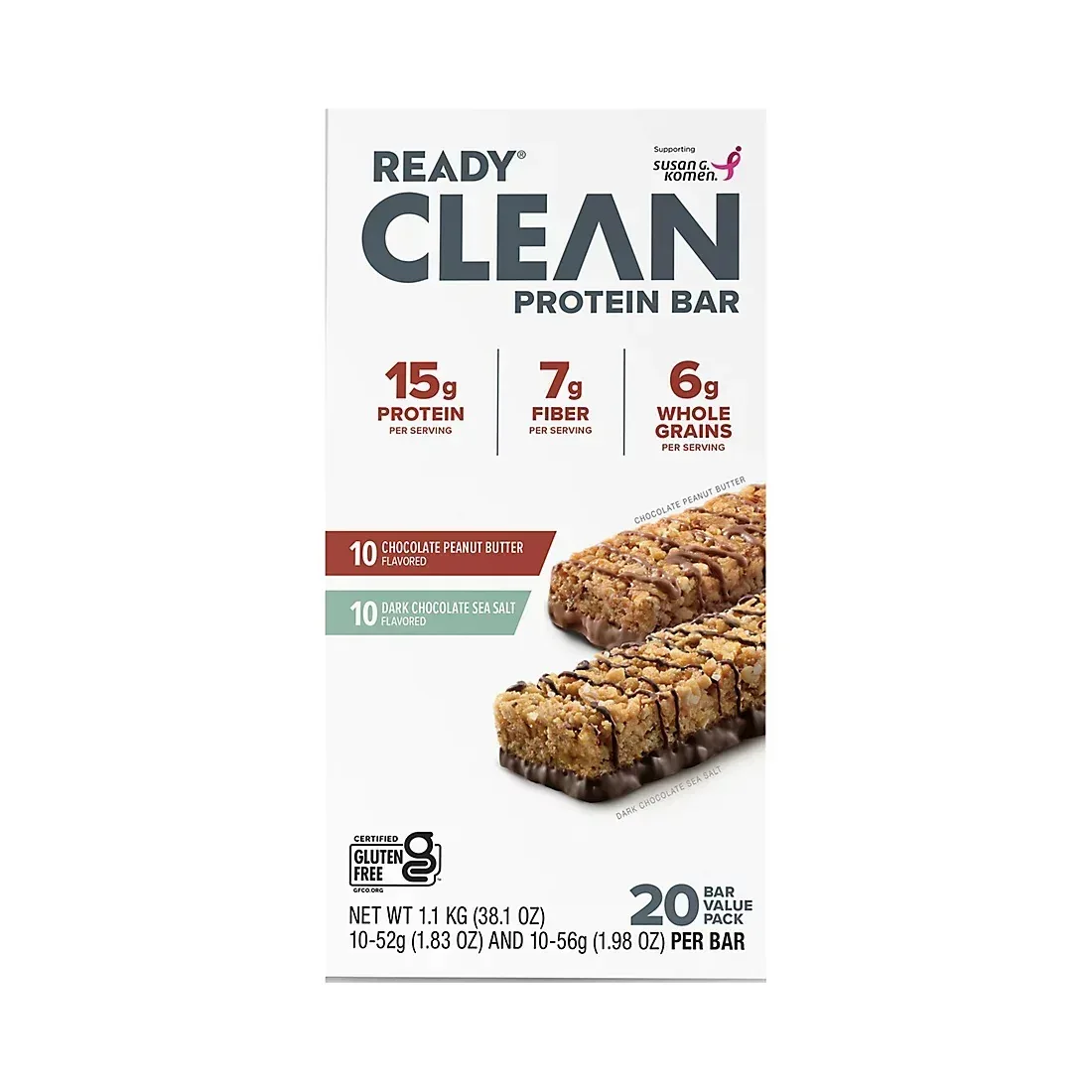 Ready Protein Bars, 15g Protein, Variety Pack, 20 ct.