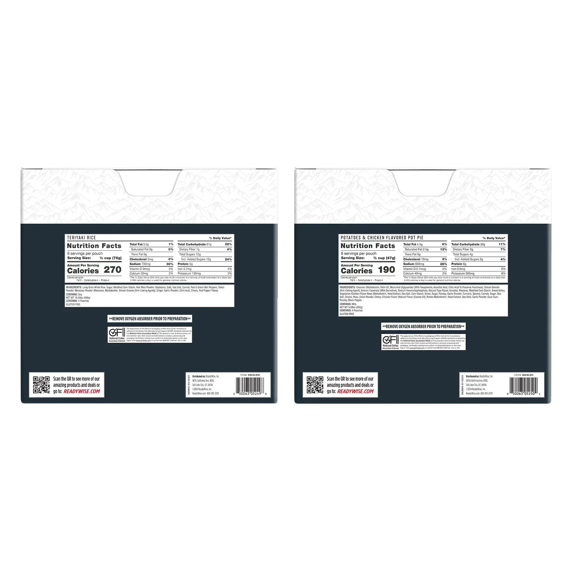 ReadyWise Gluten-Free Emergency Food Entree 2 Box Kit (48 Total Servings) - Image 2