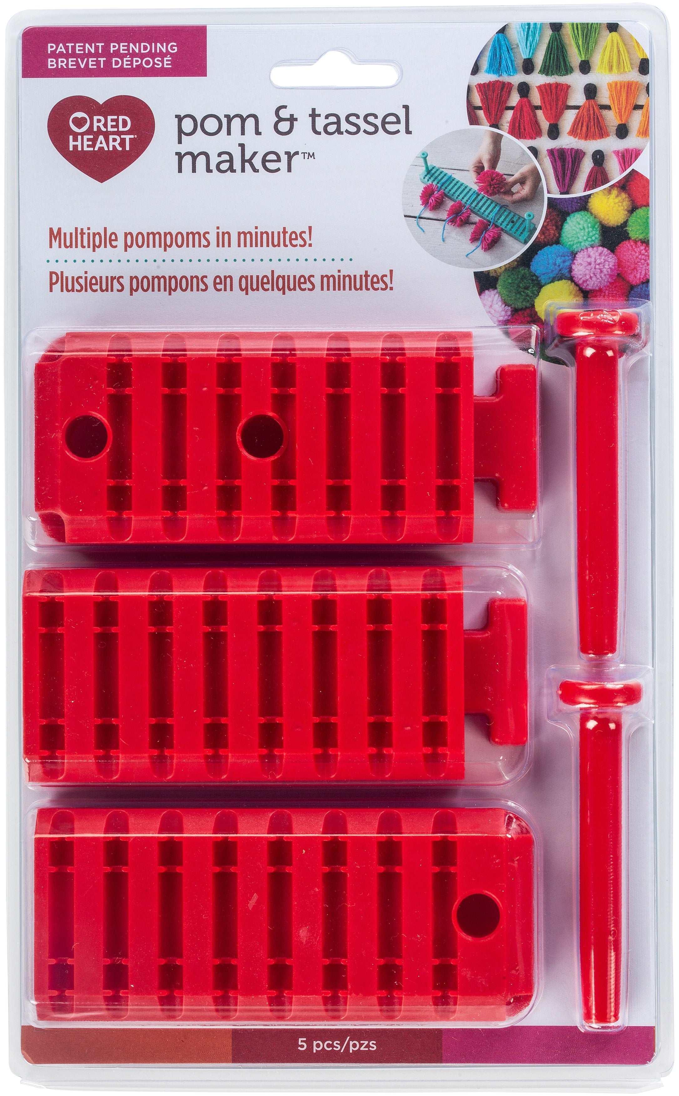 Red Heart Pompon & Tassel Maker-Red