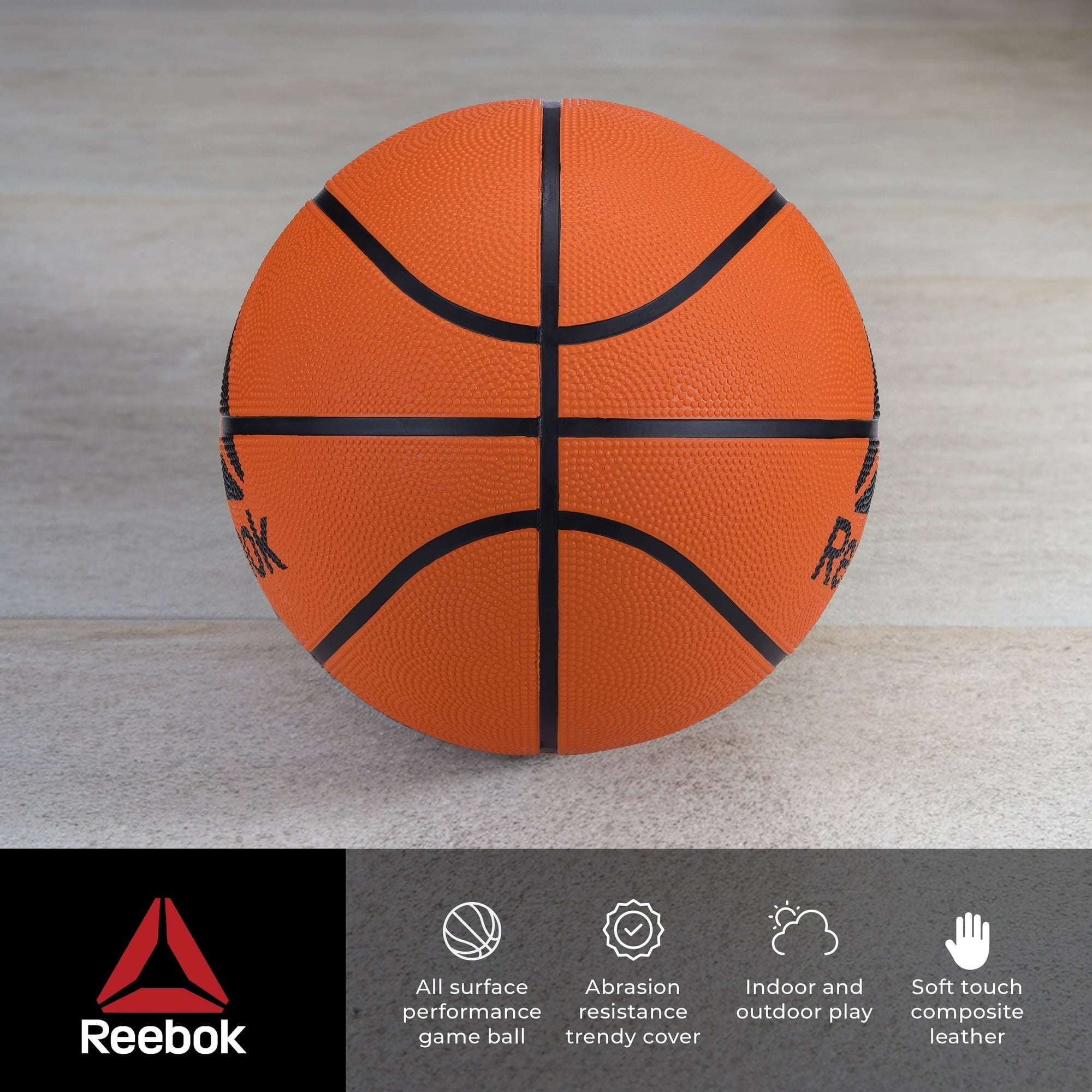 Reebok Delta Outdoor Rubber Basketball, Offical Game Size 7 (29.5 in) - Image 3