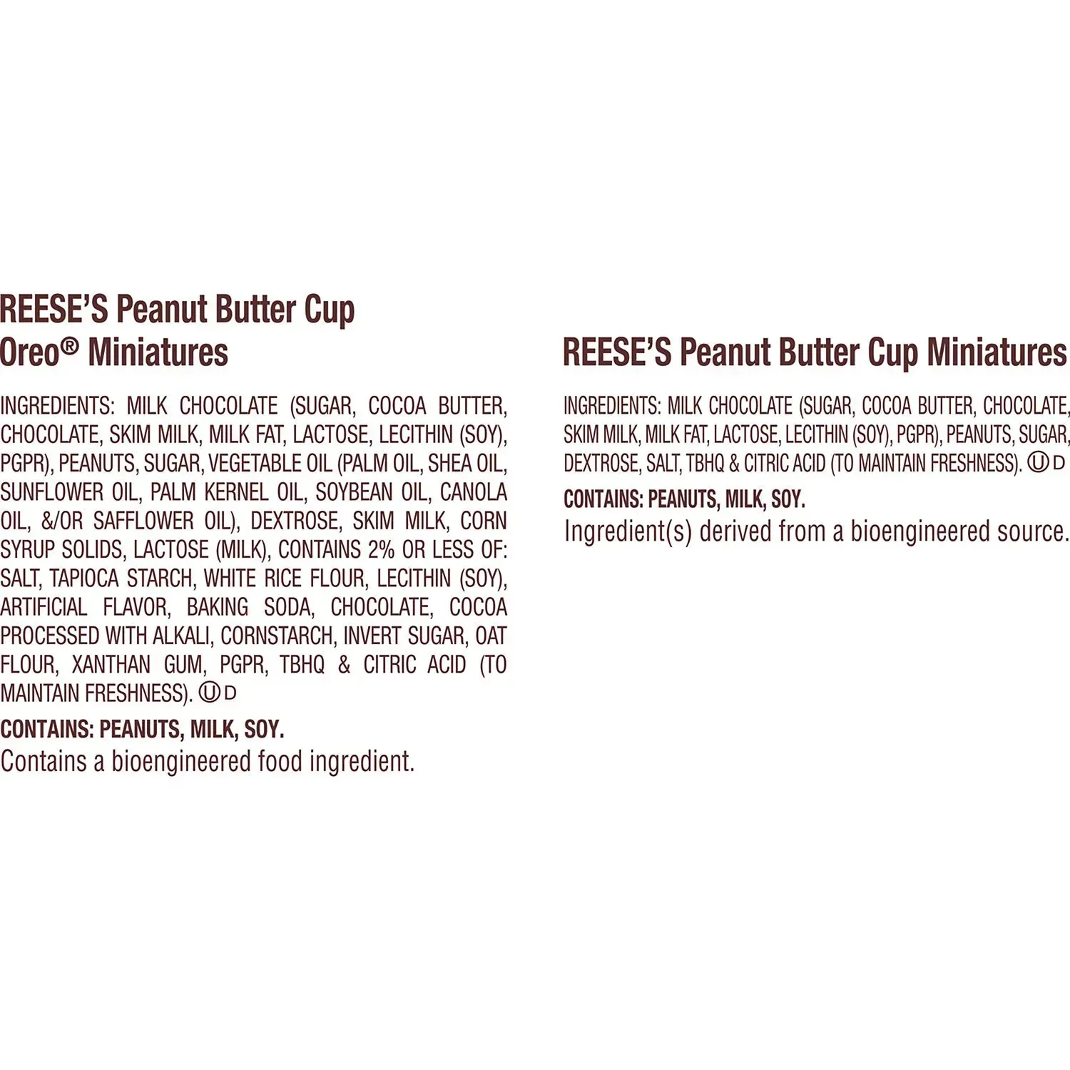 REESE'S Miniatures Oreo and Original Peanut Butter Cups Candy, 48.8 oz. - Image 3