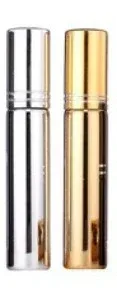 Refillable Perfume Atomizer Spray Bottles, 10ml, Pack of 4, 2 Gold and 2 Silver, Electroplated Aluminum, Portable for Travel - Image 2