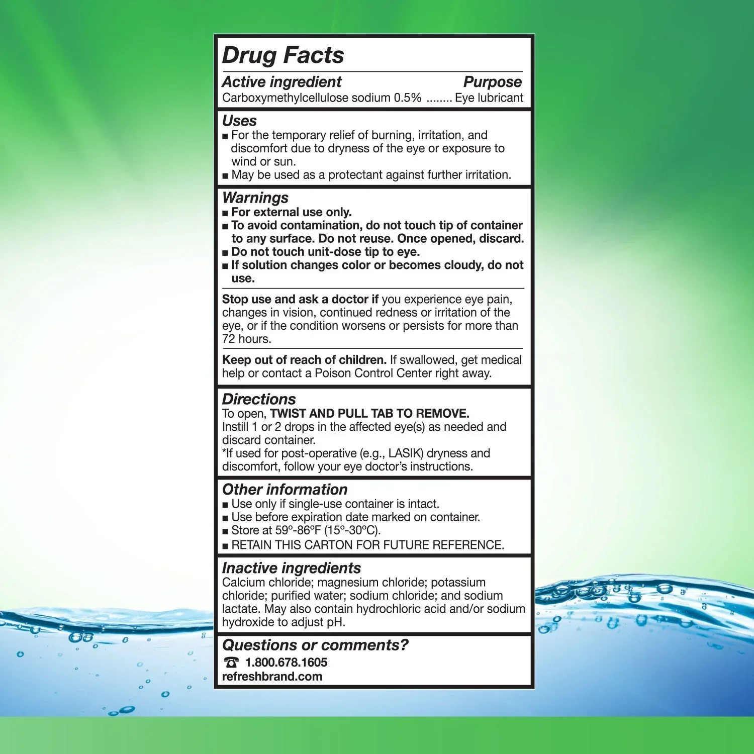 Refresh Plus Lubricant Eye Drops, 100 ct. - Image 12