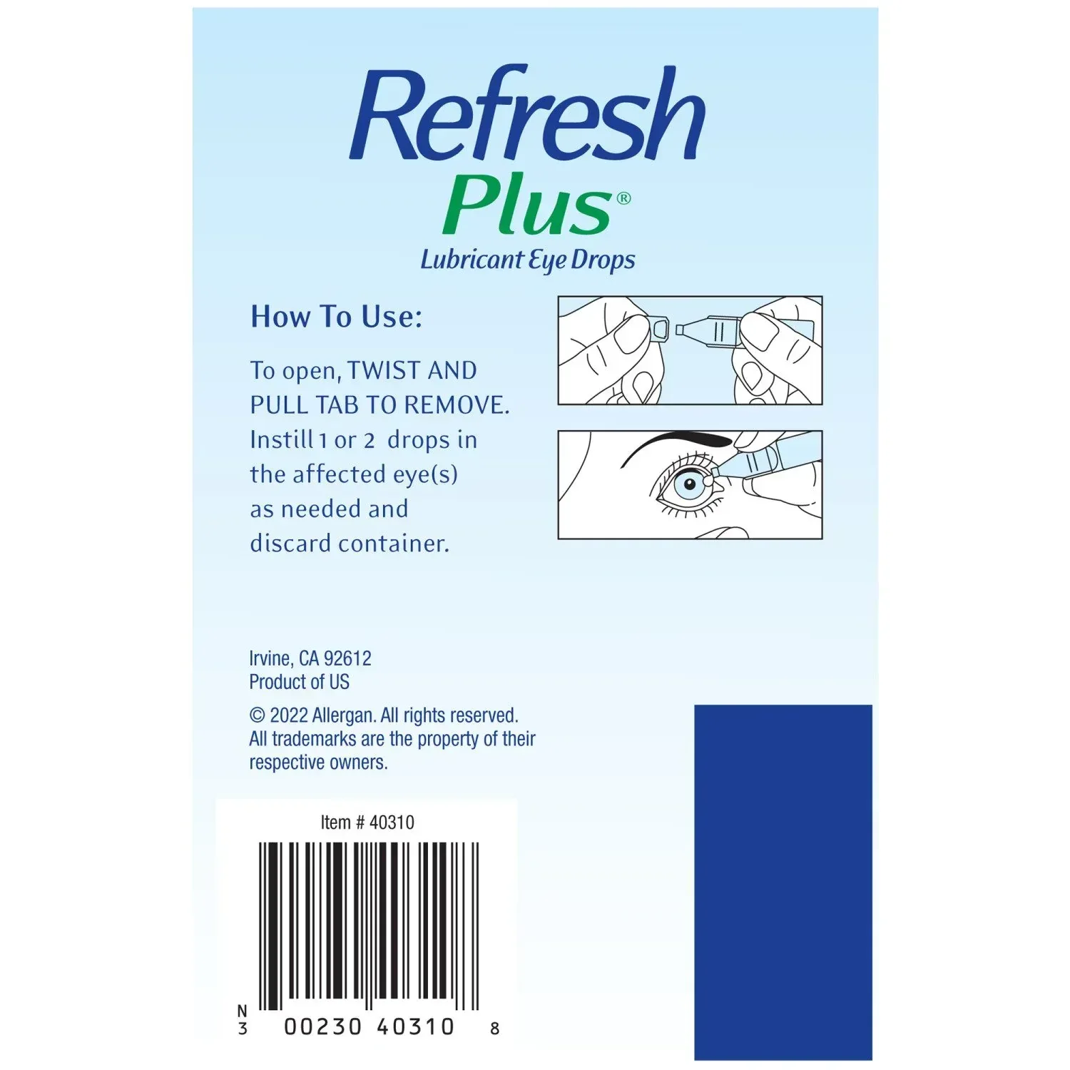 Refresh Plus Lubricant Eye Drops, 100 ct. - Image 15