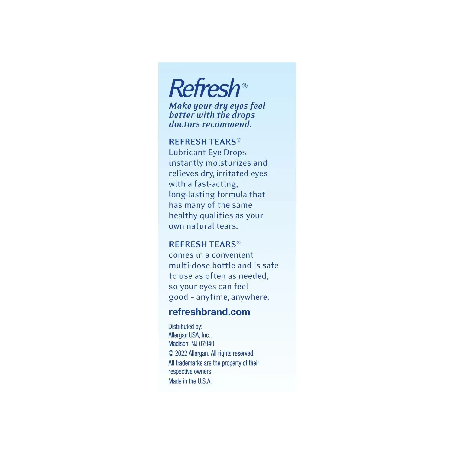 Refresh Tears Lubricant Eye Drops Multi-Pack, 4 ct. - Image 11