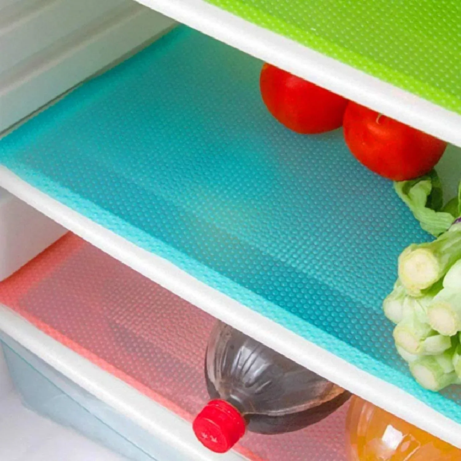 Refrigerator Liners, Maynest Washable Mats Covers Pads, Home Kitchen Gadgets Accessories Organization for Top Freezer Glass Shelf Wire Shelving Cupboard Cabinet Drawers (3 Blue+3 Green+2 Red) - Image 8