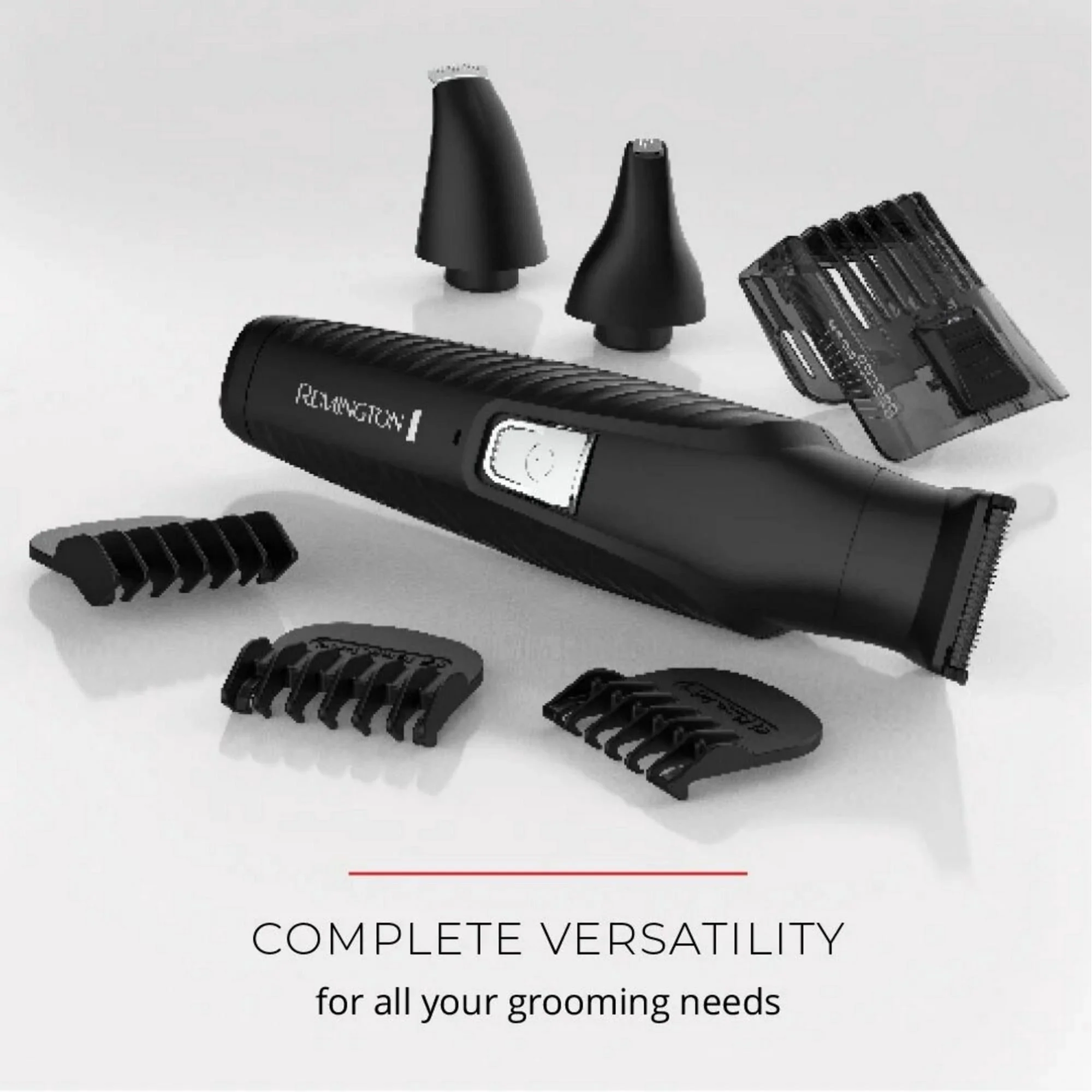 REMINGTON Graphite All-in-One Grooming Kit, Men's Head & Body Trimmer Kit with Combs, Black - Image 11