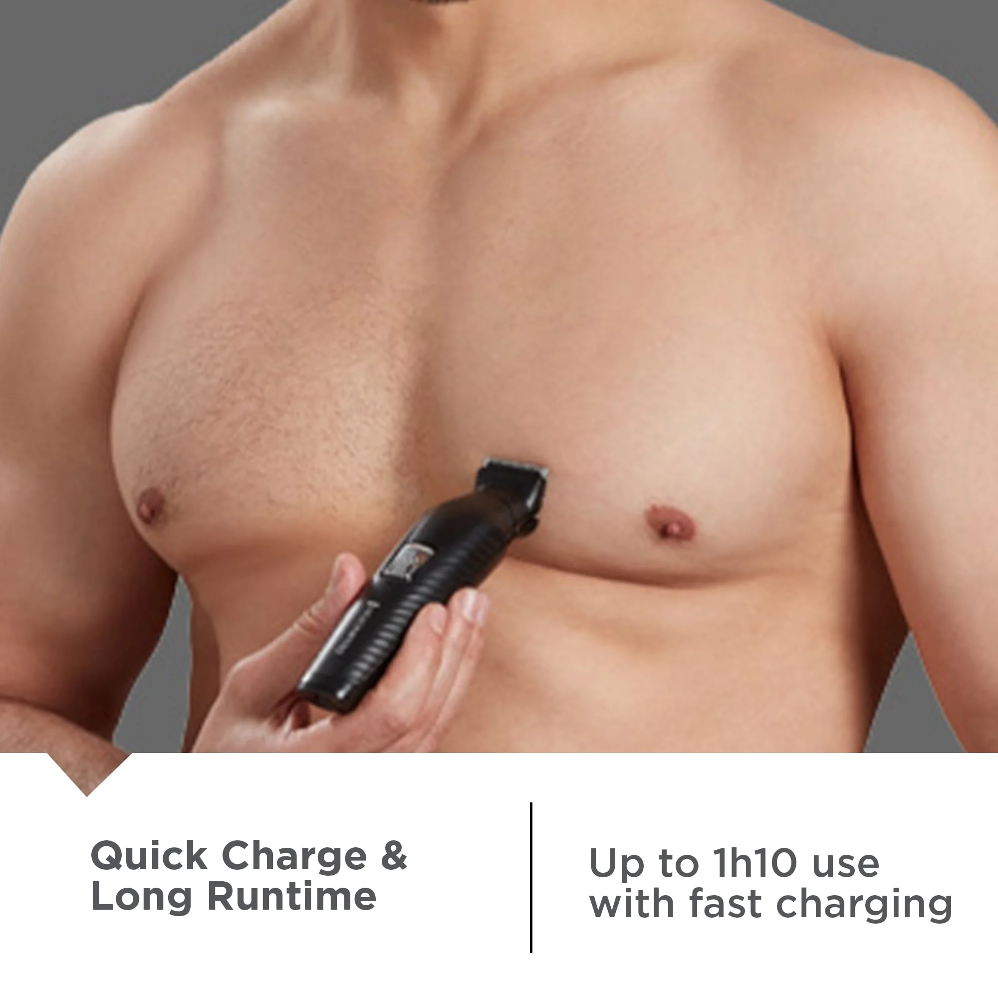 REMINGTON Graphite All-in-One Grooming Kit, Men's Head & Body Trimmer Kit with Combs, Black - Image 4