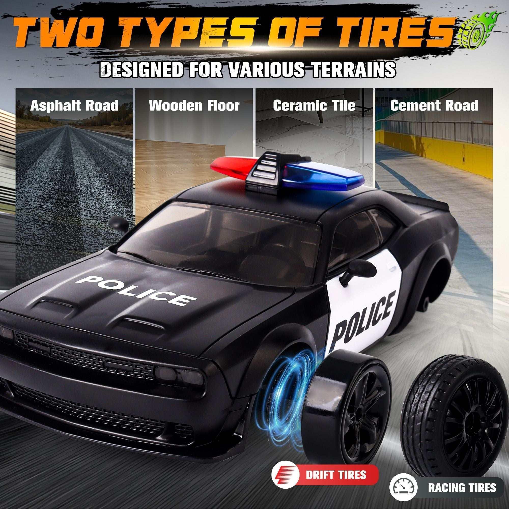 Remote Control Car, 1:20 Scale 15KM/H 4WD Drift Car with LED Lights & 2 Rechargeable Batteries, Racing Drift Car Toy for 3-8 Boys & Girls - Image 5