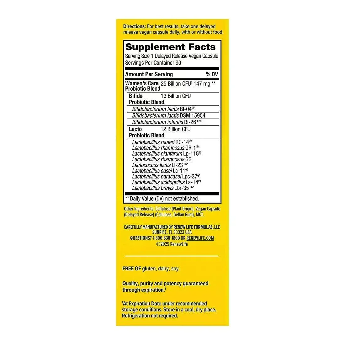 Renew Life Ultimate Flora Women’s Care Probiotic, 25 Billion CFU, 90 Count - Image 8