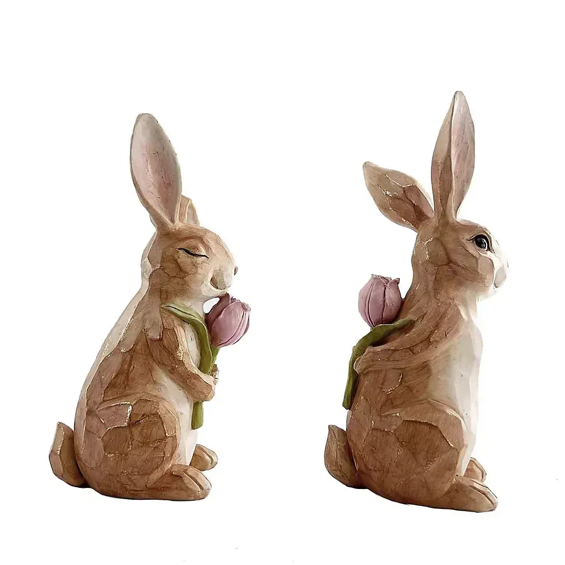 Resin Bunny With Flower Decor 2 pk. - Image 5