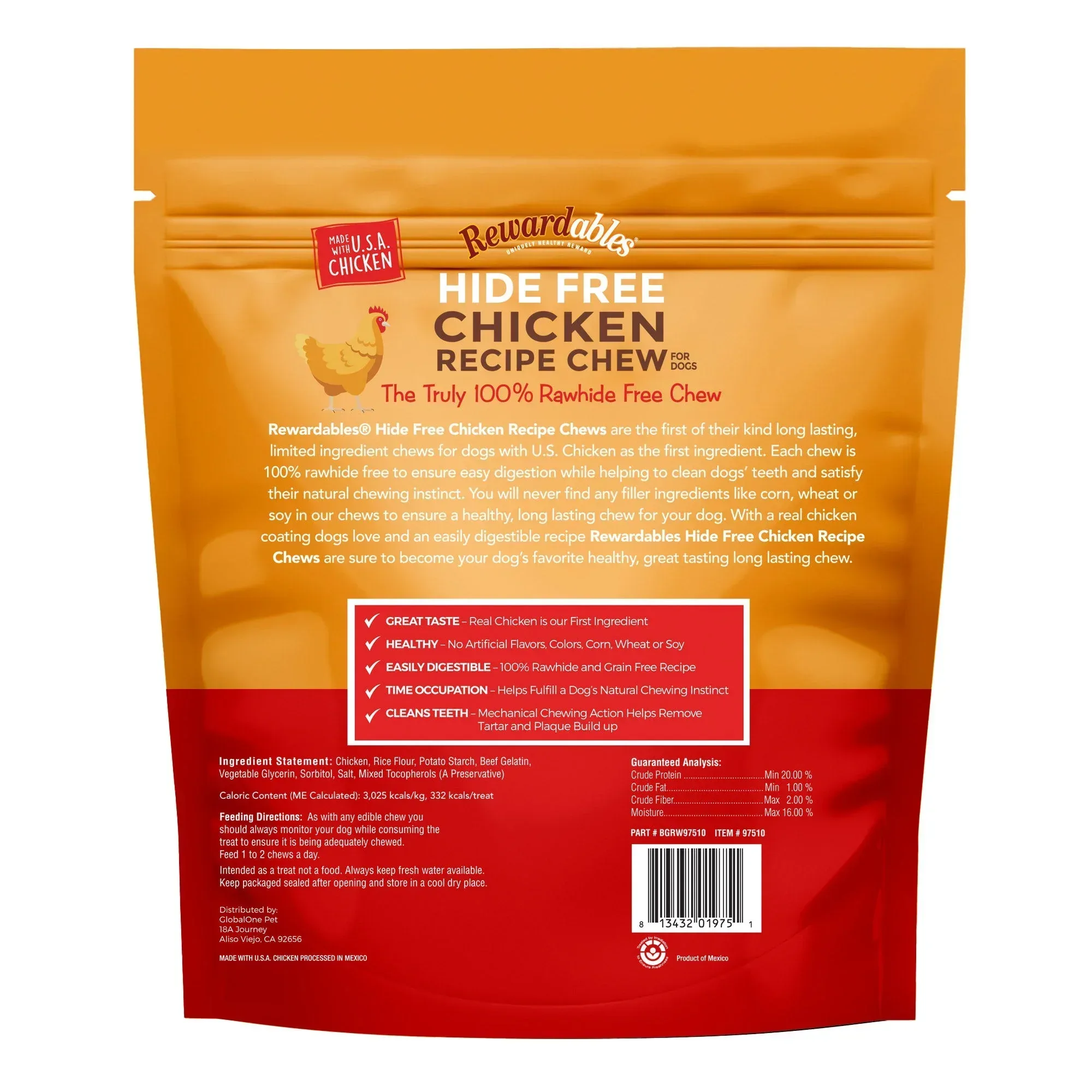 Rewardables Rawhide Free Chicken Chews, 10-count, 2-pack - Image 2