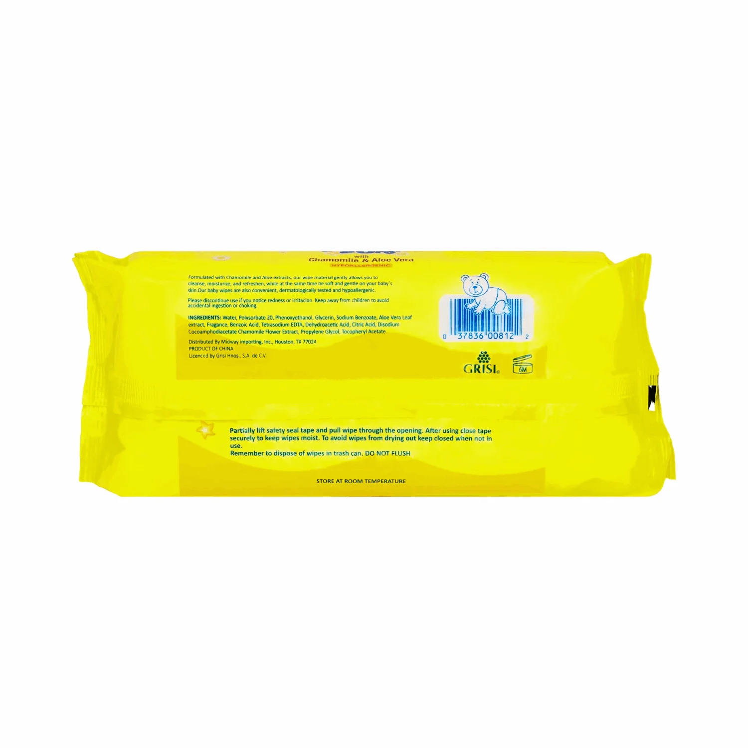 Ricitos de Oro Gentle Baby Wipes with Chamomile & Aloe Vera, 240 Count, 3-Pack - Image 7