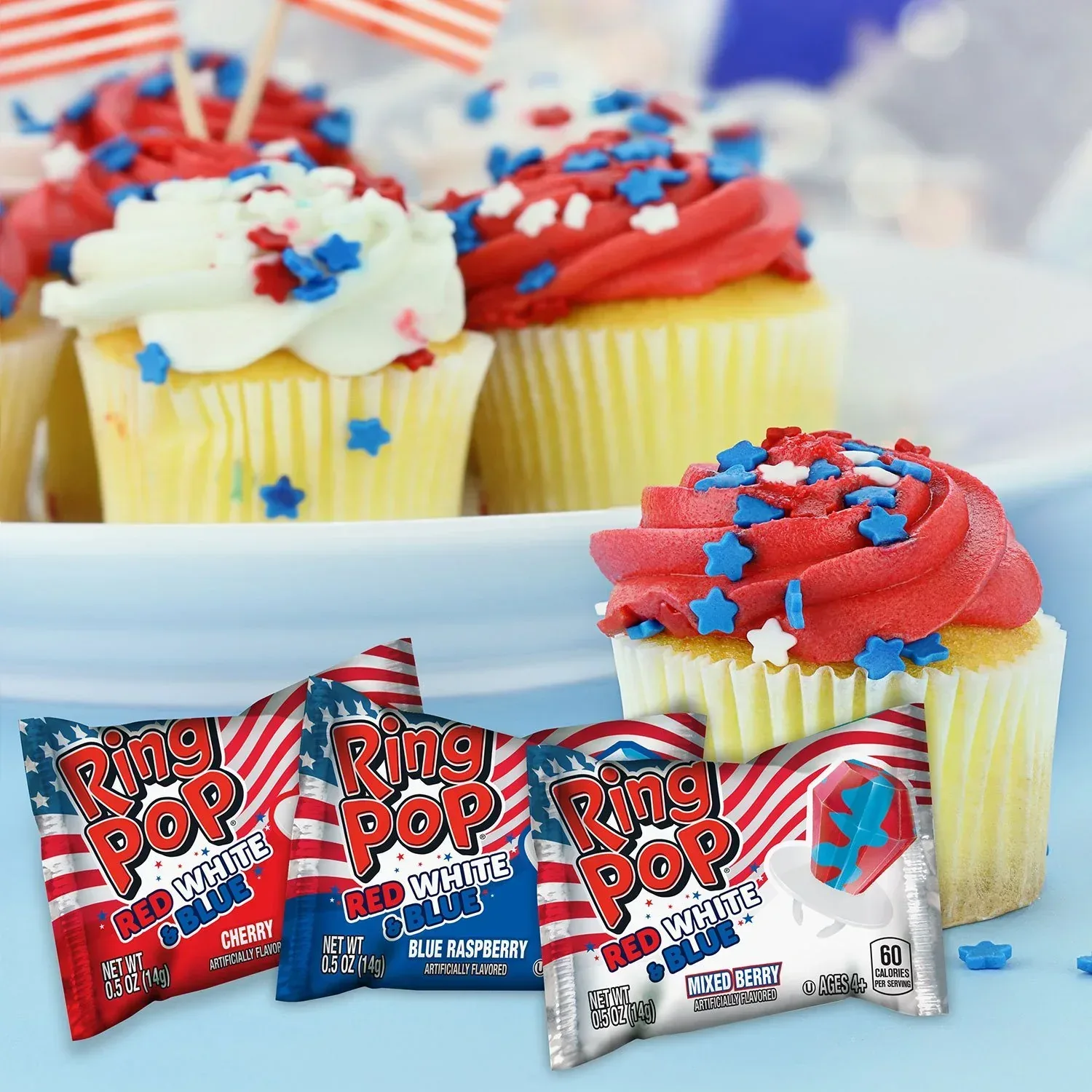 Ring Pop Red, White, And Blue Variety Pack, 32 ct. - Image 2